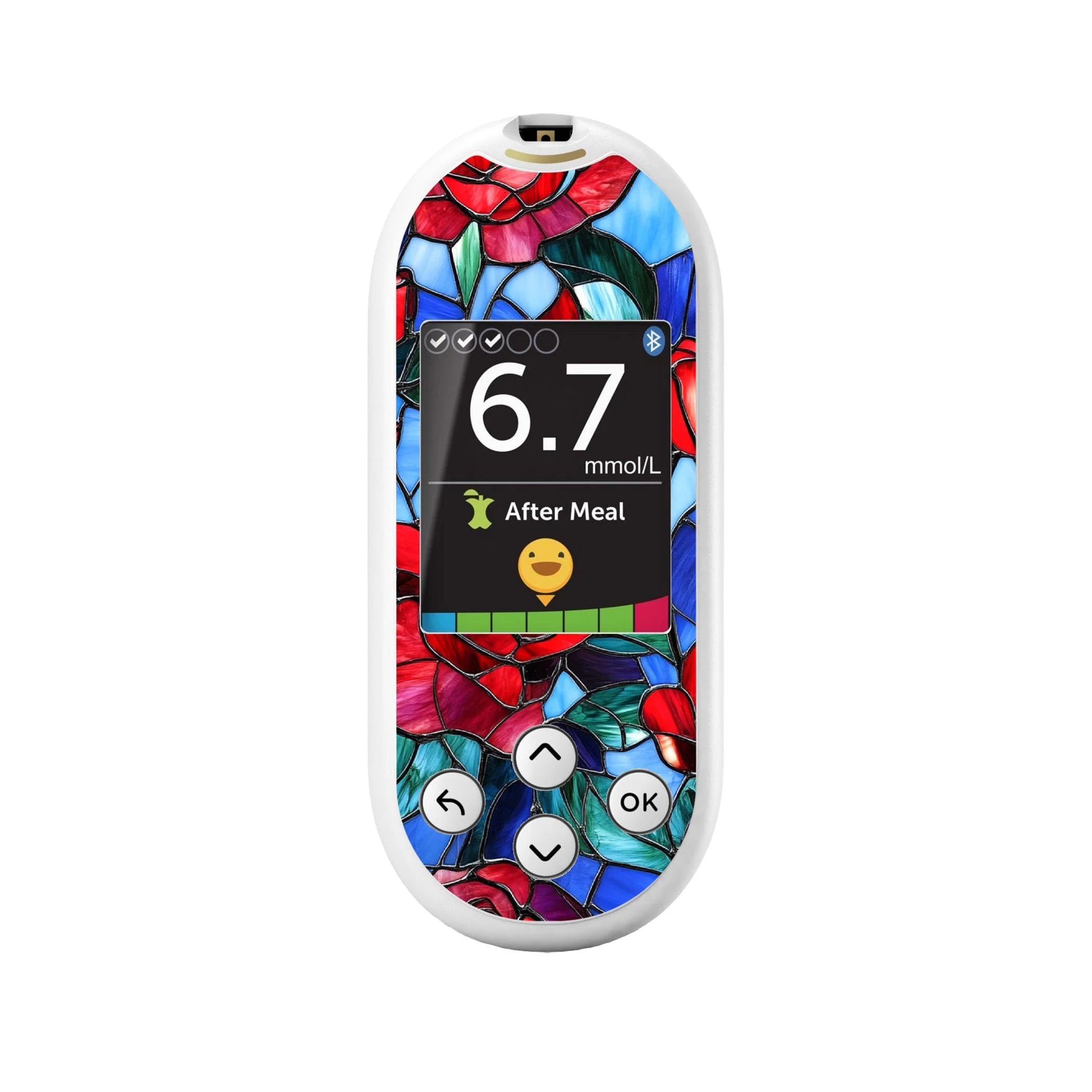 Crimson Blooms for OneTouch Verio Reflect Glucometer