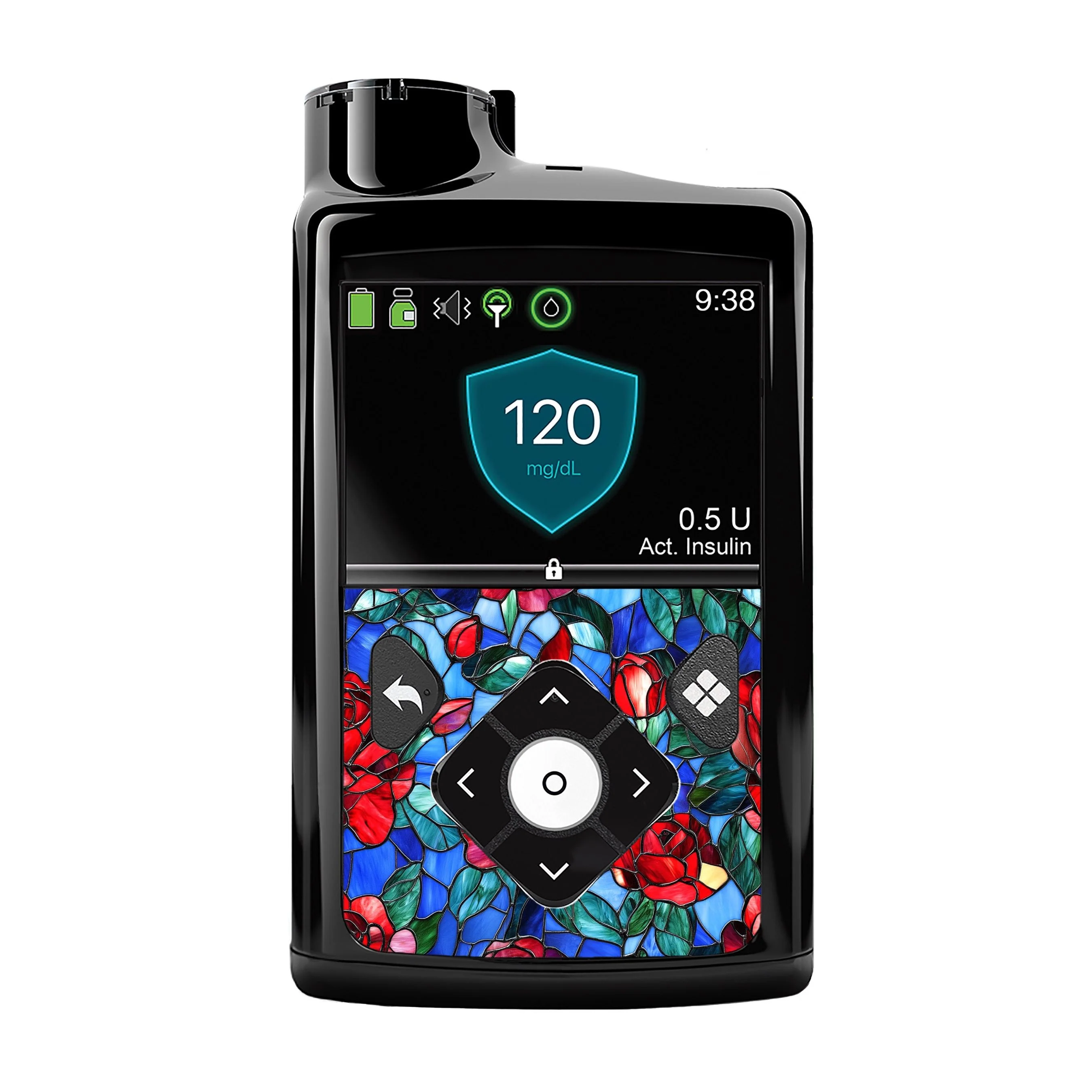 Crimson Blooms Sticker for Medtronic MiniMed 770G & 780G