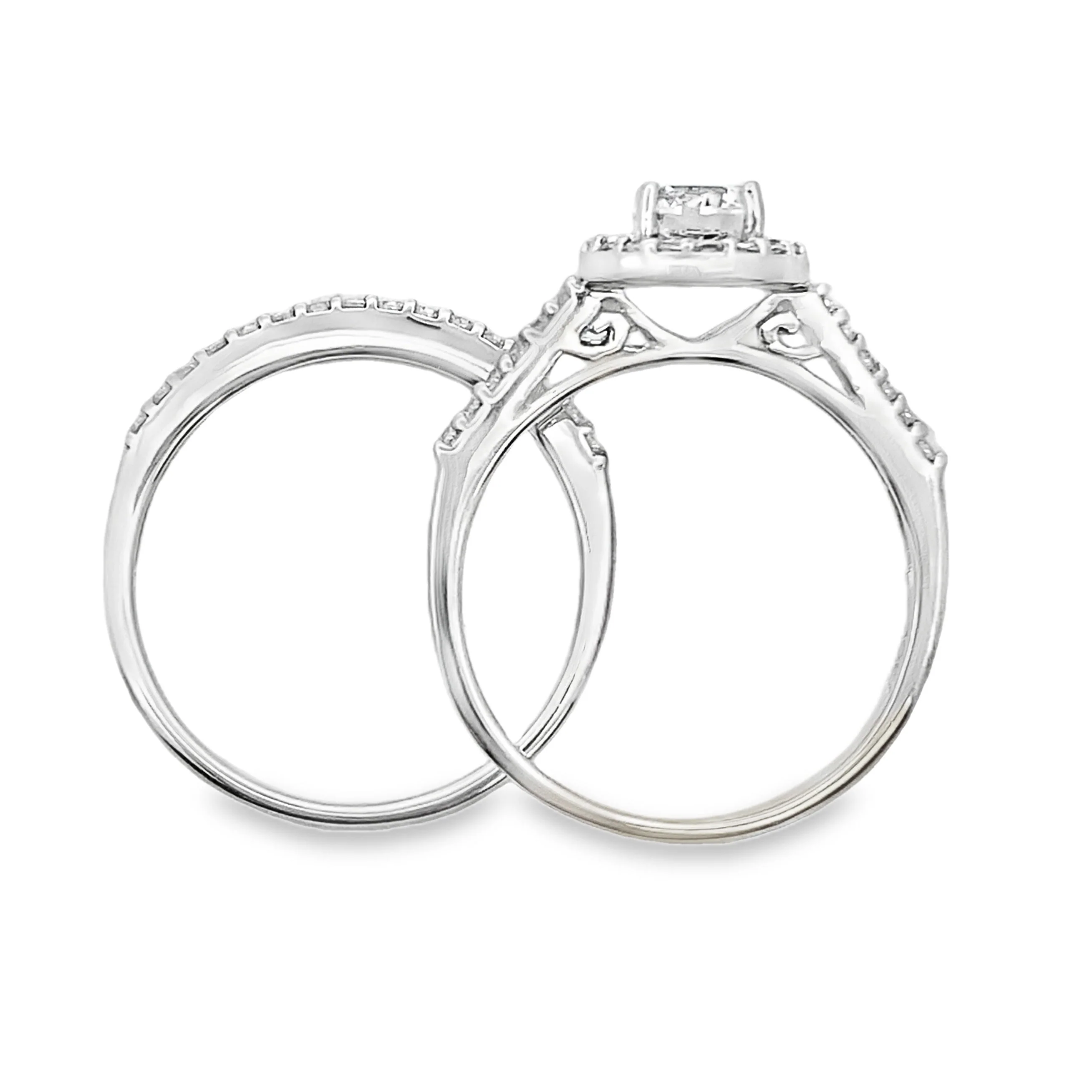 Cubic Zirconia CZ SS Bridal Sterling Silver - Image 2