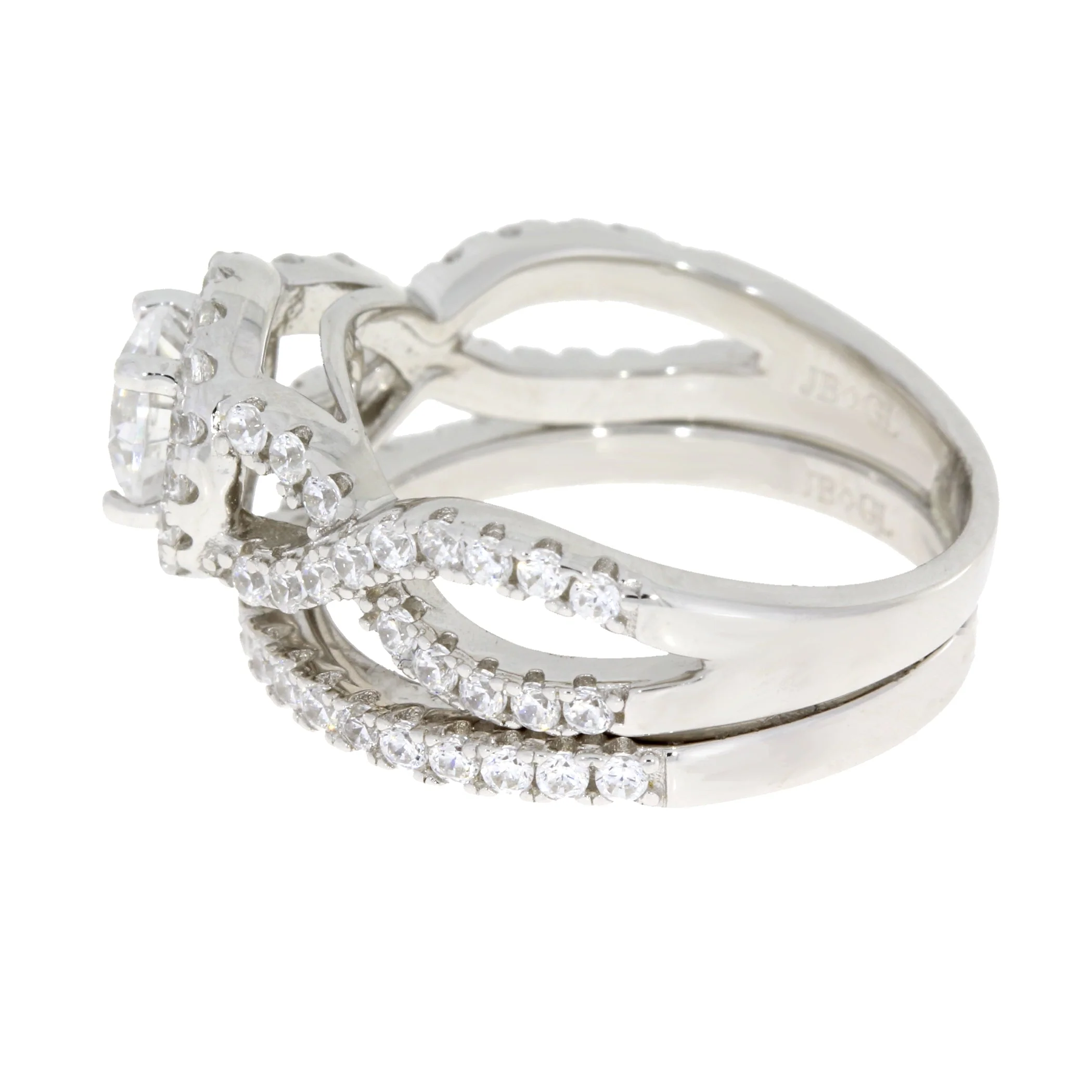 Cubic Zirconium CZ SS Bridal Sterling Silver - Image 2