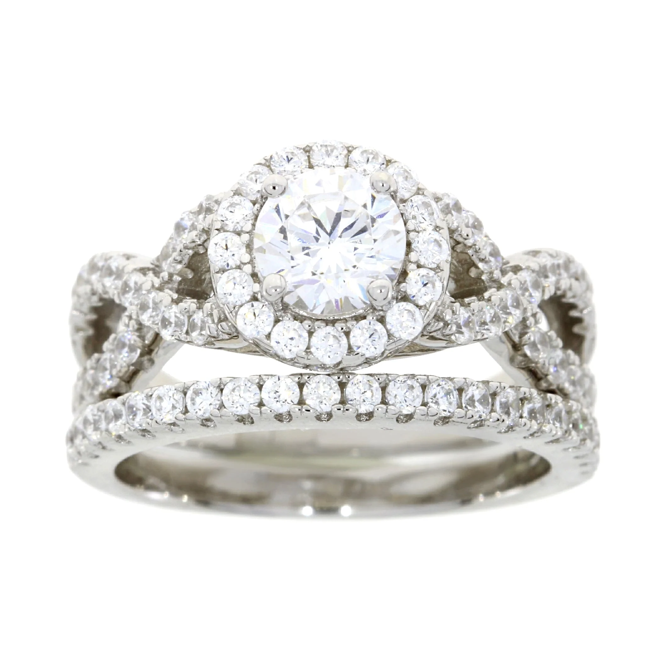 Cubic Zirconium CZ SS Bridal Sterling Silver - Image 4