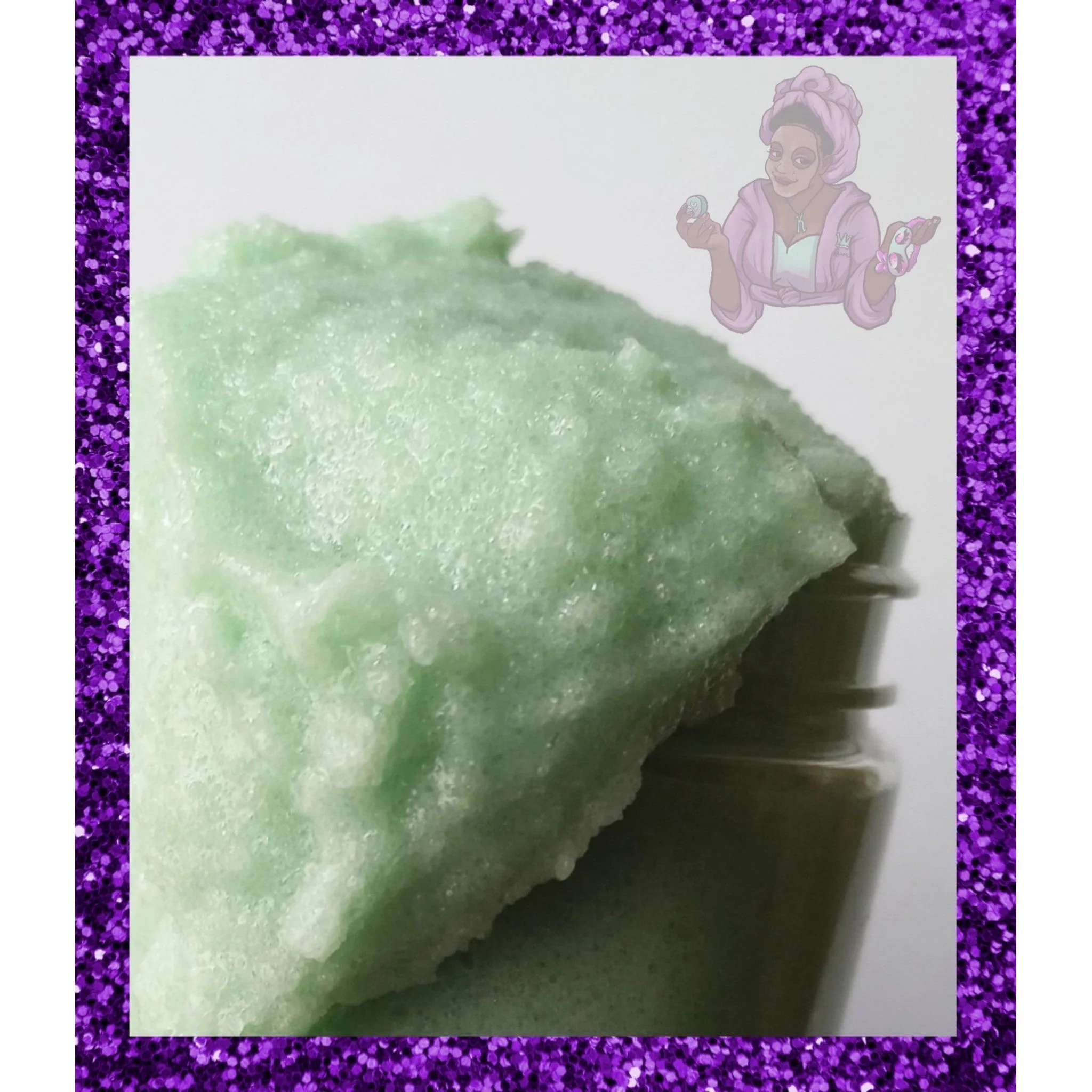 Cucumber Melon Hemp Foaming Body Scrub 8oz (100% Vegan /Cruelty Free)Natural Skin polisher. Pain management/ pain relief.