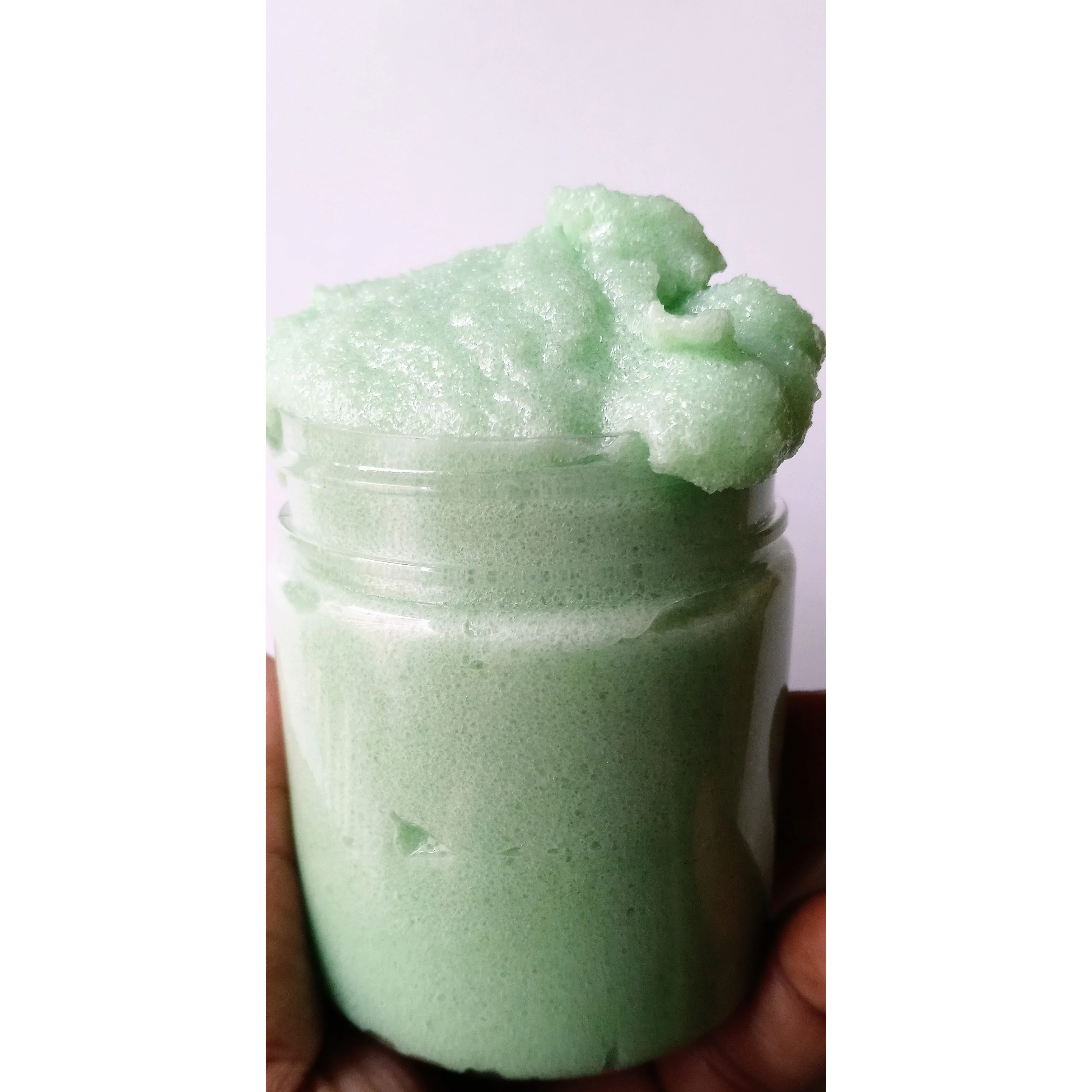 Cucumber Melon Hemp Foaming Body Scrub 8oz (100% Vegan /Cruelty Free)Natural Skin polisher. Pain management/ pain relief. - Image 2