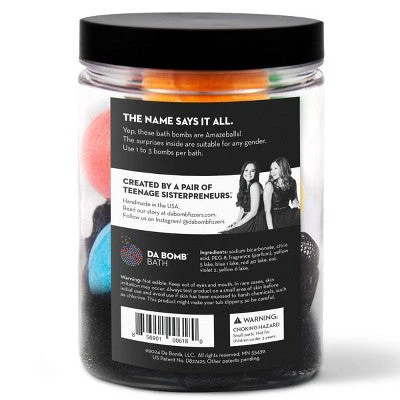 Da Bomb Bath Fizzers Amaze Balls Bath Bomb Jar 11.125oz - Imperfect Container - Image 2