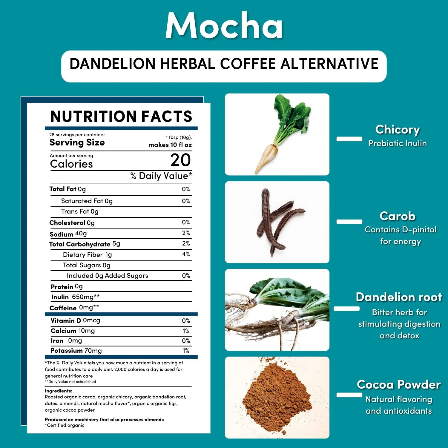 Dandelion Mocha Herbal Coffee - Image 5
