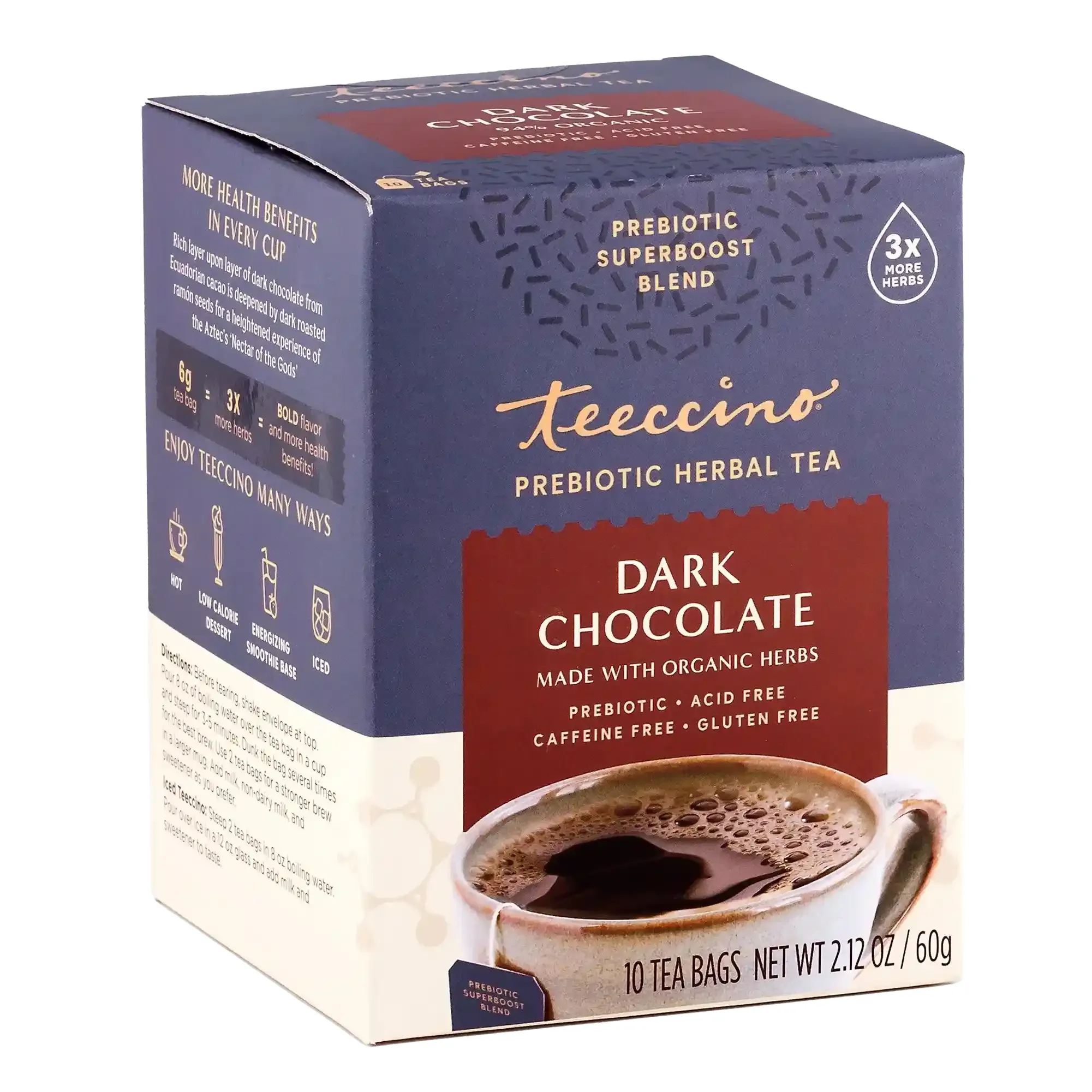 Dark Chocolate Prebiotic SuperBoost Herbal Tea - Image 6