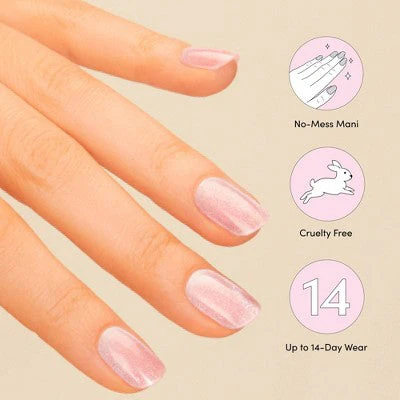 Dashing Diva Glaze Semi-Cured Gel Nail Polish Strips Ballerina Blush 32ct - New - Image 6