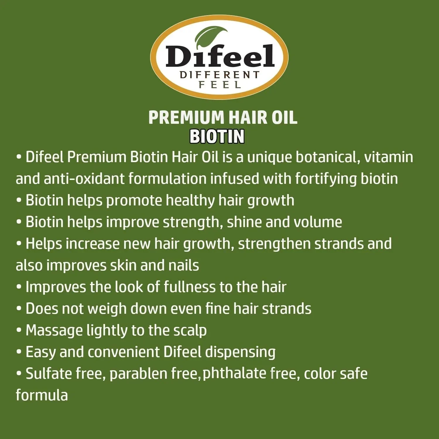 Difeel Biotin Premium Hair Oil - Image 3