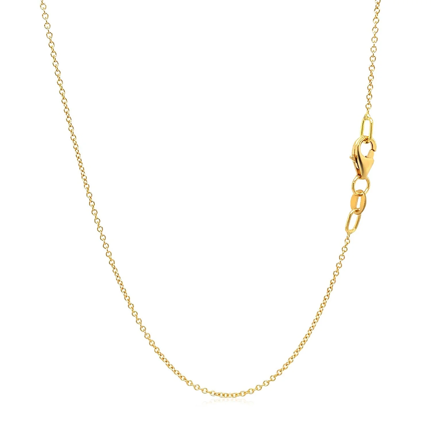 Double Extendable Cable Chain in 14k Yellow Gold (1.0mm) - Image 7