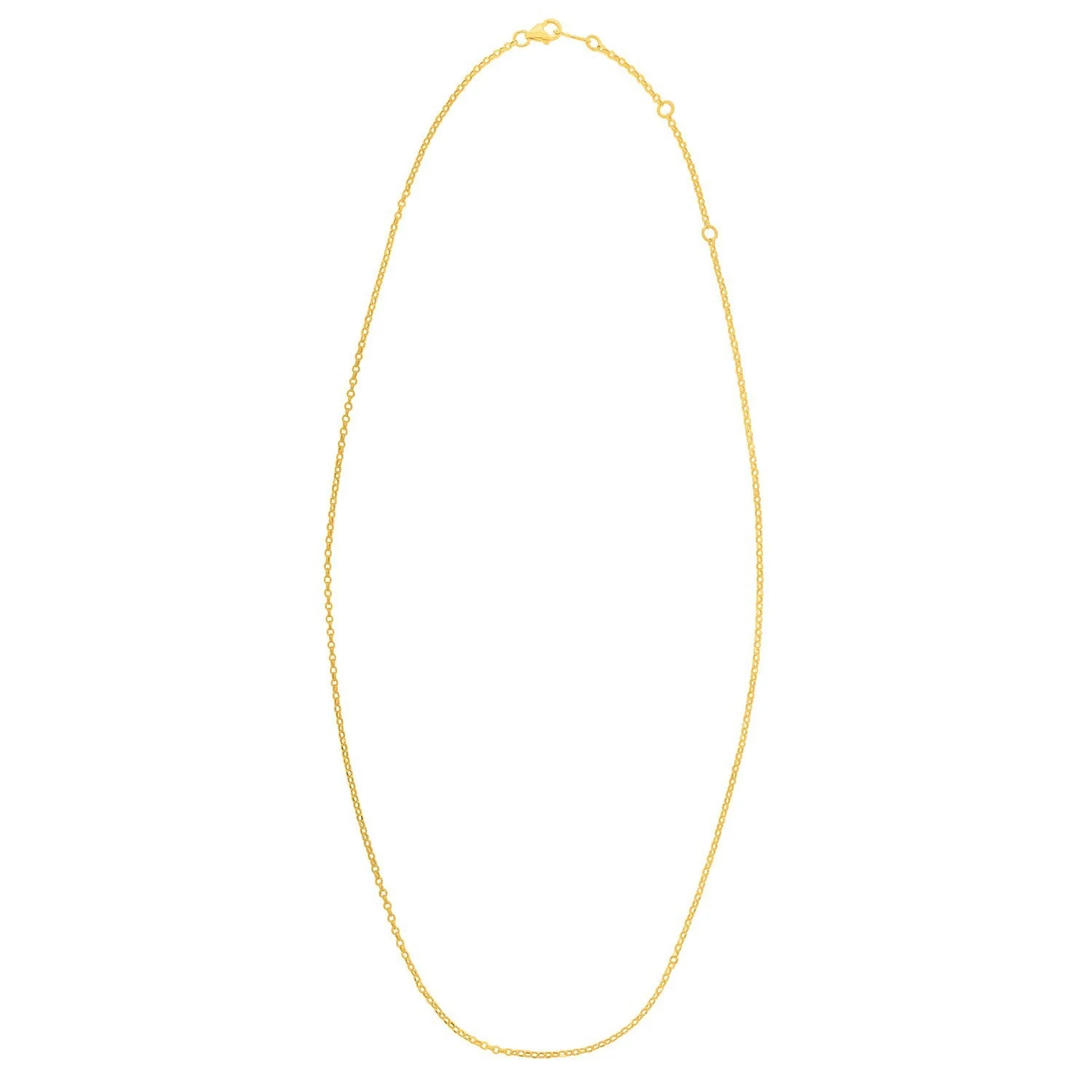 Double Extendable Cable Chain in 14k Yellow Gold (1.40 mm) - Image 3