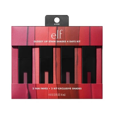 e.l.f. Glossy Lip Stain Shades 4 Days Kit 0.008oz - Imperfect Box - Image 10