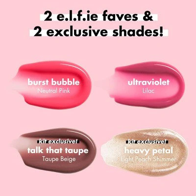 e.l.f. Glow Reviver Plumping Lip Oil Gift Set 4pc - Imperfect Box - Image 5