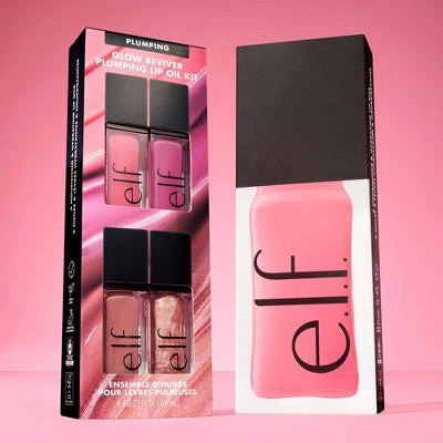 e.l.f. Glow Reviver Plumping Lip Oil Gift Set 4pc - Imperfect Box - Image 8