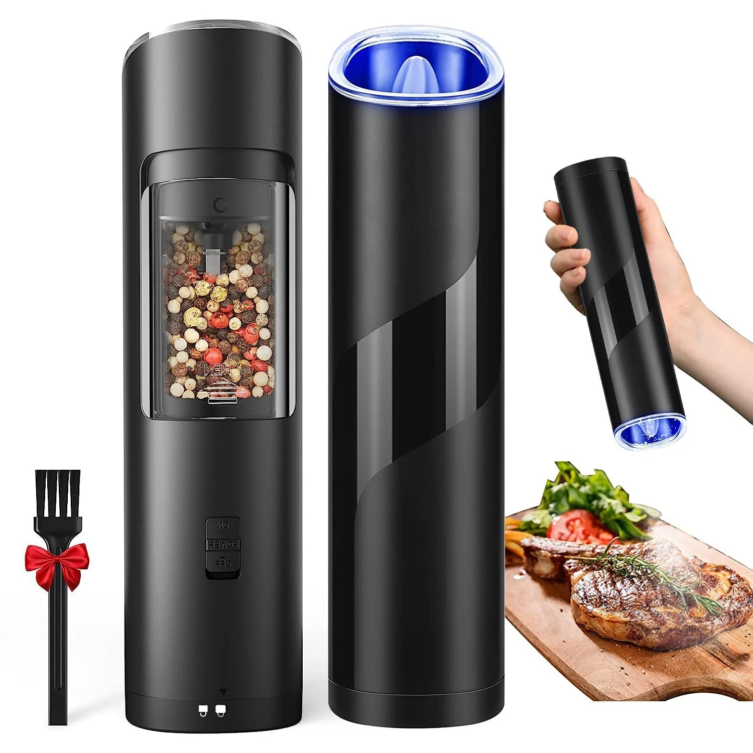 Electric Salt & Pepper Grinder – Gravity Sensor with LED - Image 9