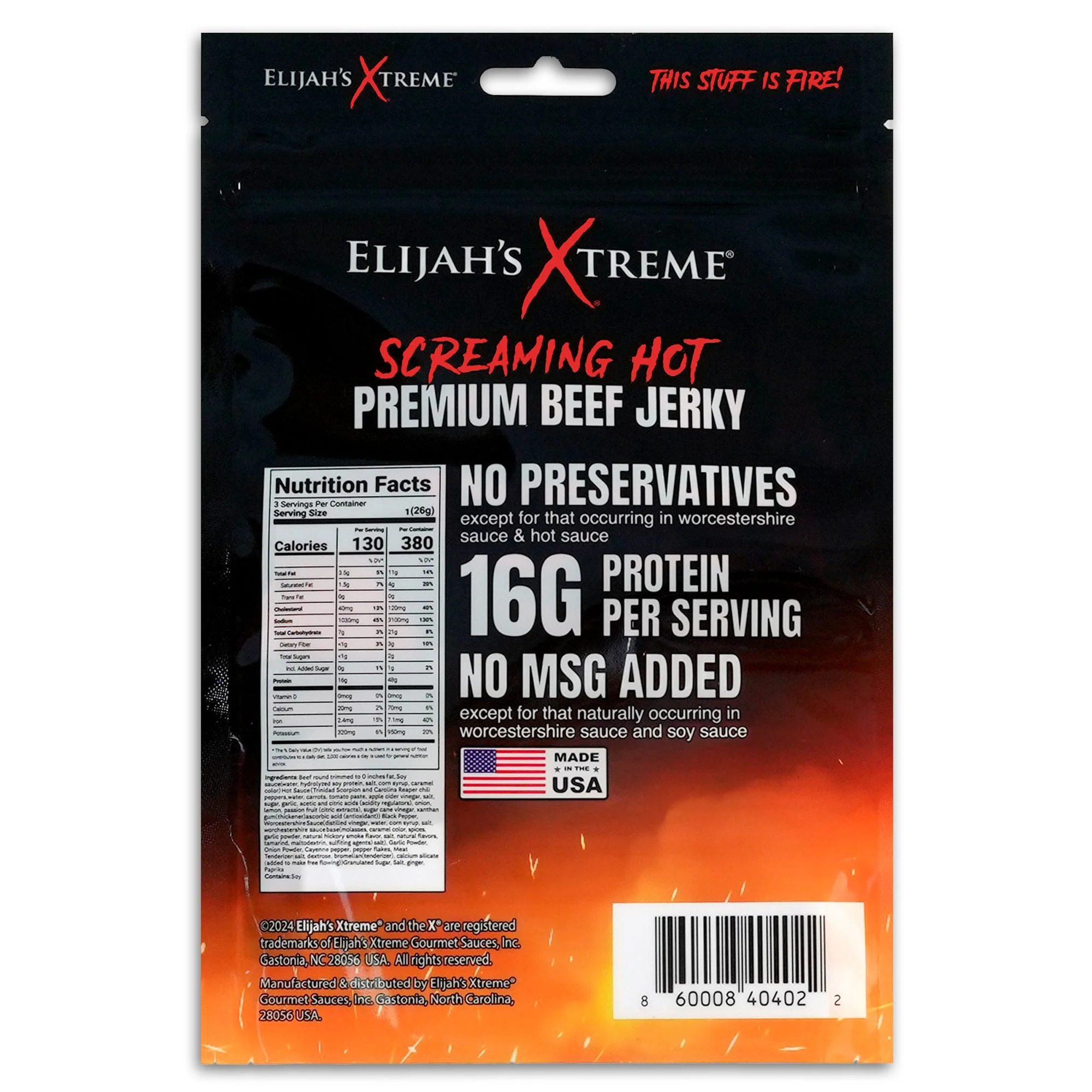 Elijah’s Xtreme Beef Jerky Bulk Trio - 6 bags of Each Flavor, 18 bags total (3lbs) - Image 10