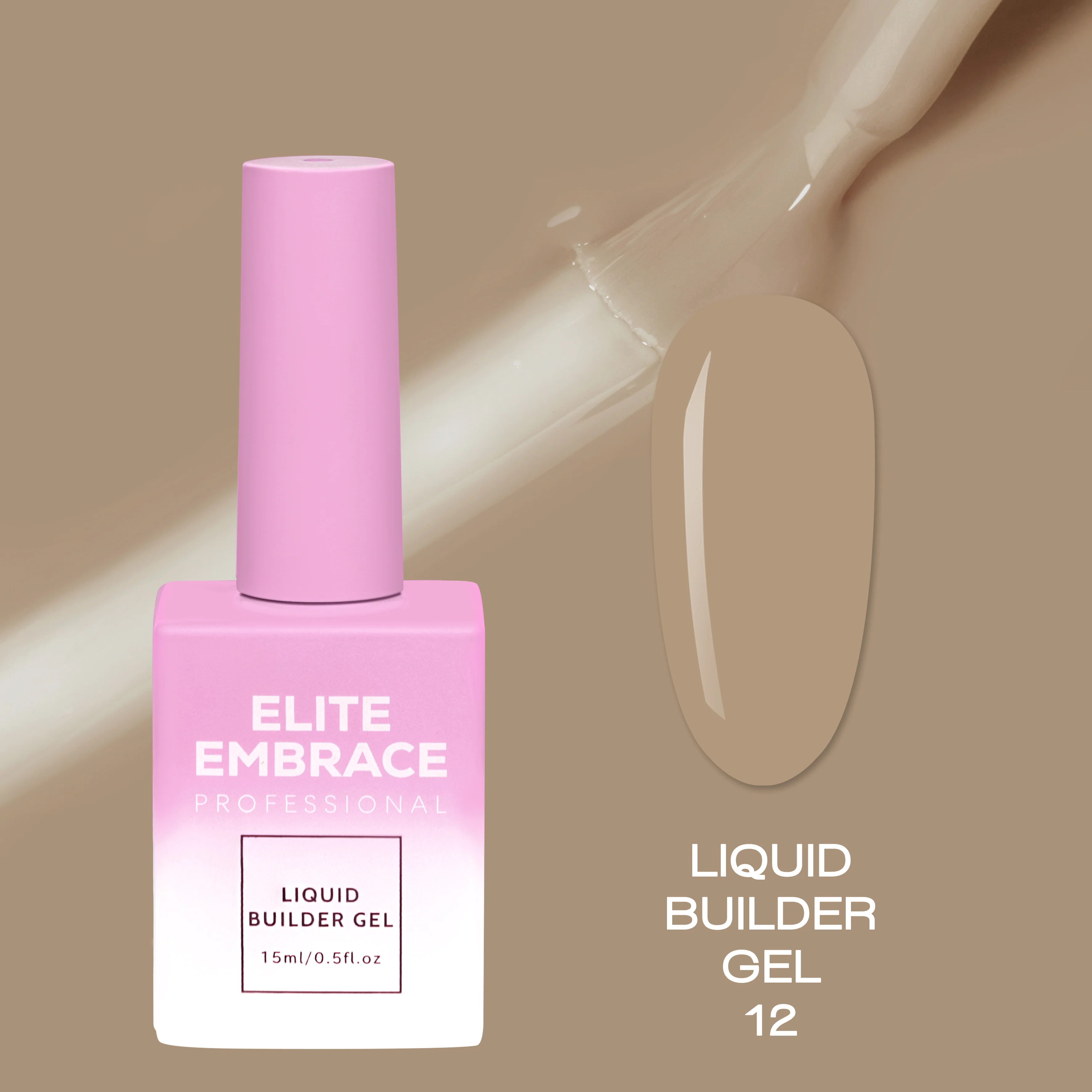 ELITE EMBRACE Professional Liquid Builder Gel 12 15ml ELBG1215