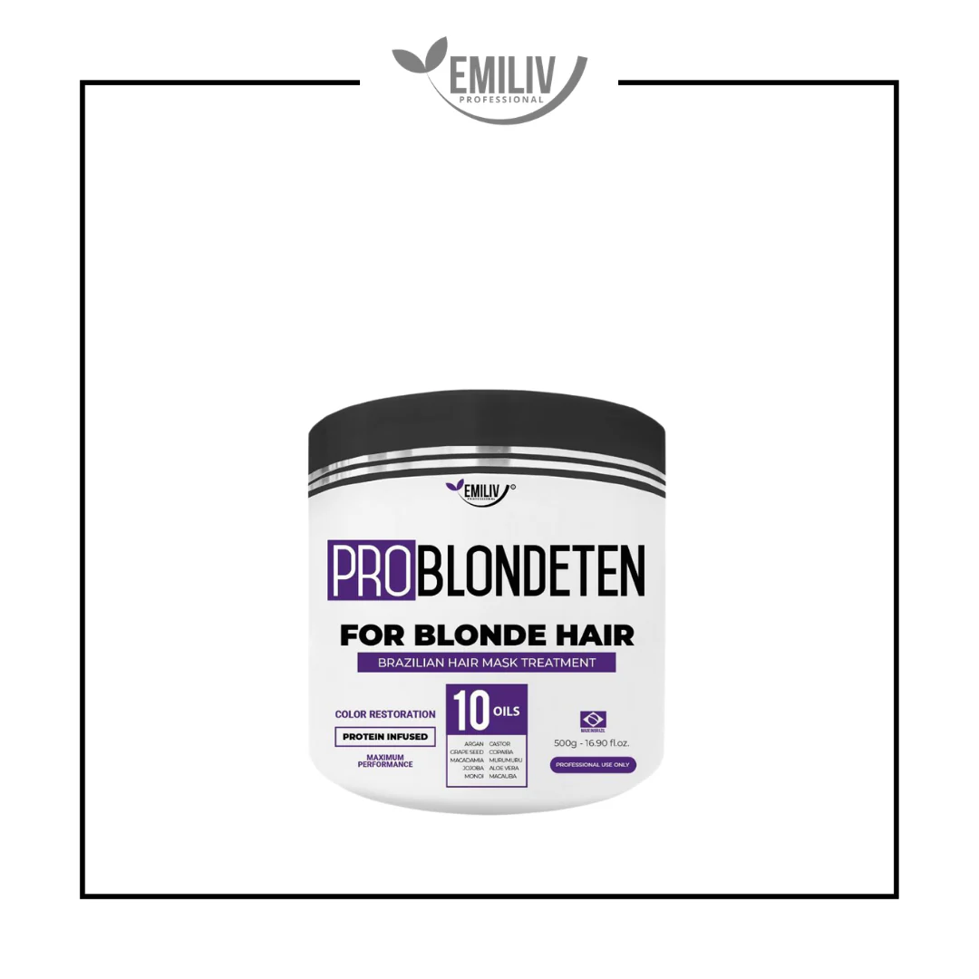 Emiliv Professional™ PROBLONDETEN 10 Oils for Blonde Hair - Color Restoration Mask 500g - 16.9 fl.oz - Image 2