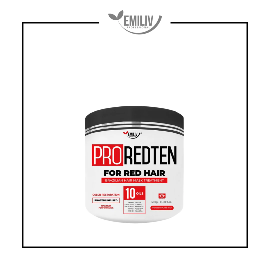 Emiliv Professional™  PROREDTEN 10 Oils for Red Hair - Color Restoration Mask 500g - 16.9 fl.oz - Image 2