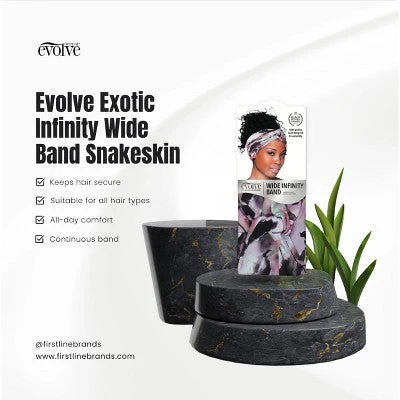 Evolve Products Wide Infinity Headband Snakeskin - New - Image 4