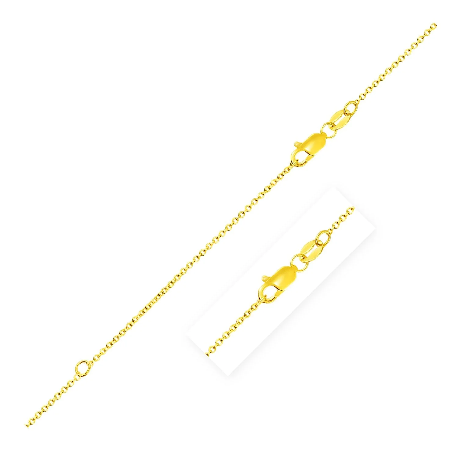 Extendable Cable Chain in 14k Yellow Gold (1.0mm) - Image 4