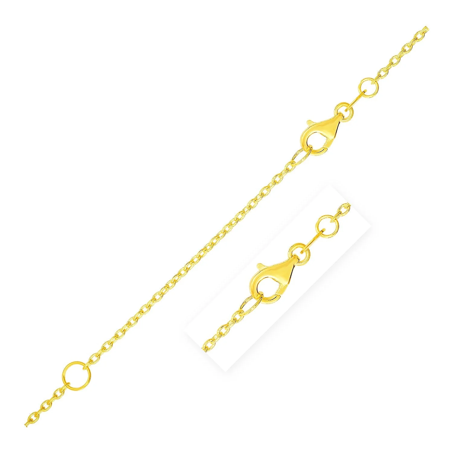 Extendable Cable Chain in 14k Yellow Gold (1.5mm) - Image 4