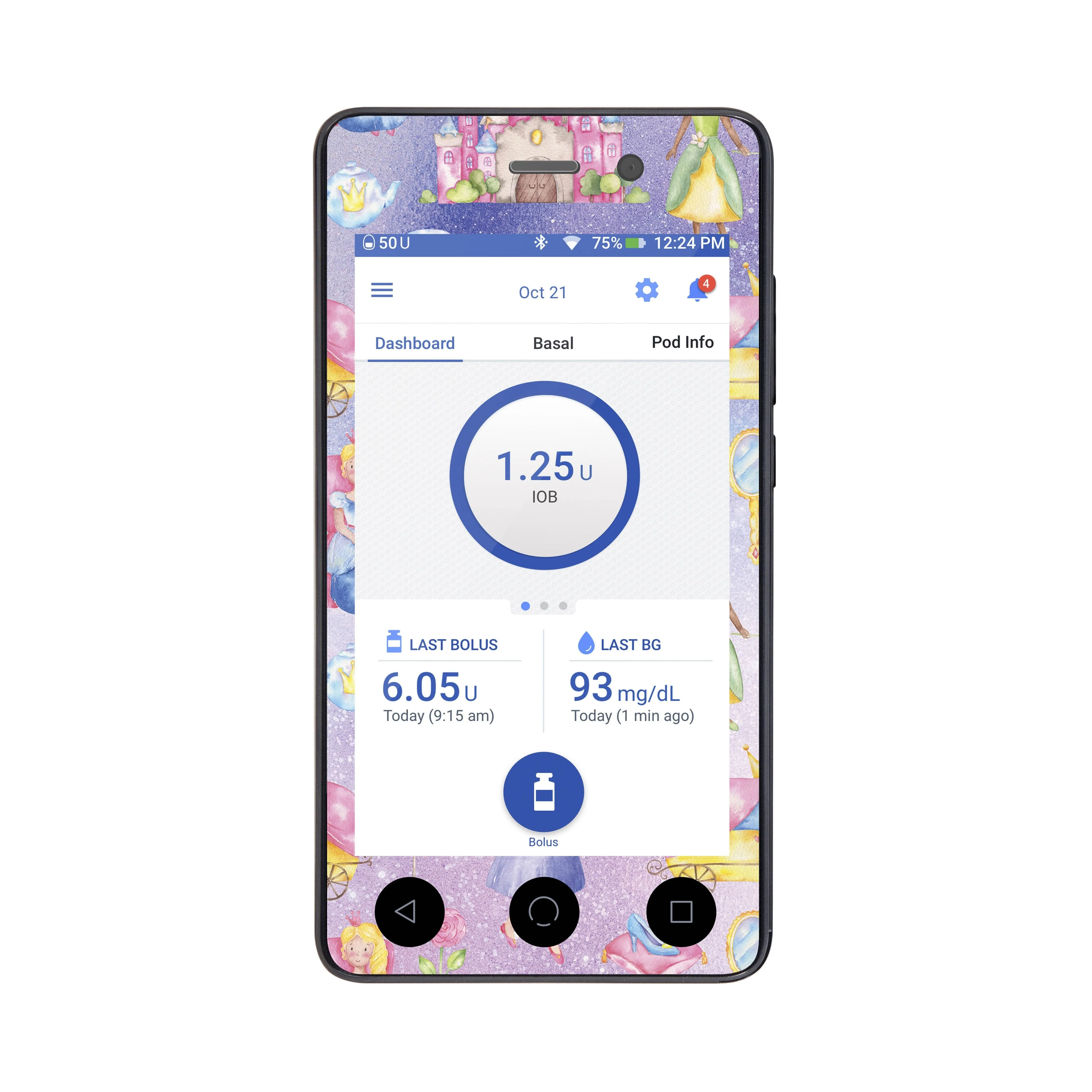 Fairytale Sticker for Omnipod DASH® PDM – Pump Peelz