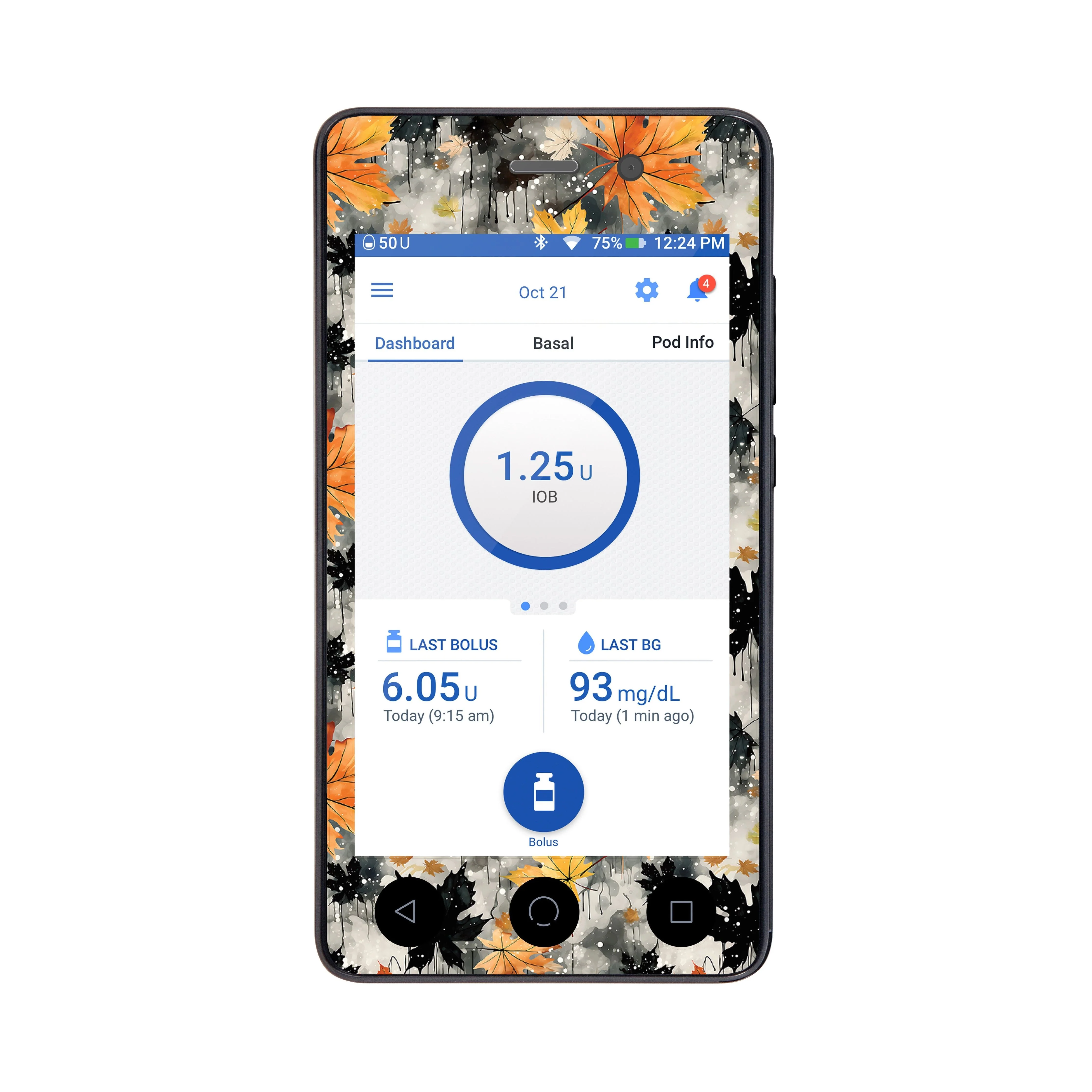 Fall Camo Sticker for Omnipod DASH® PDM – Pump Peelz