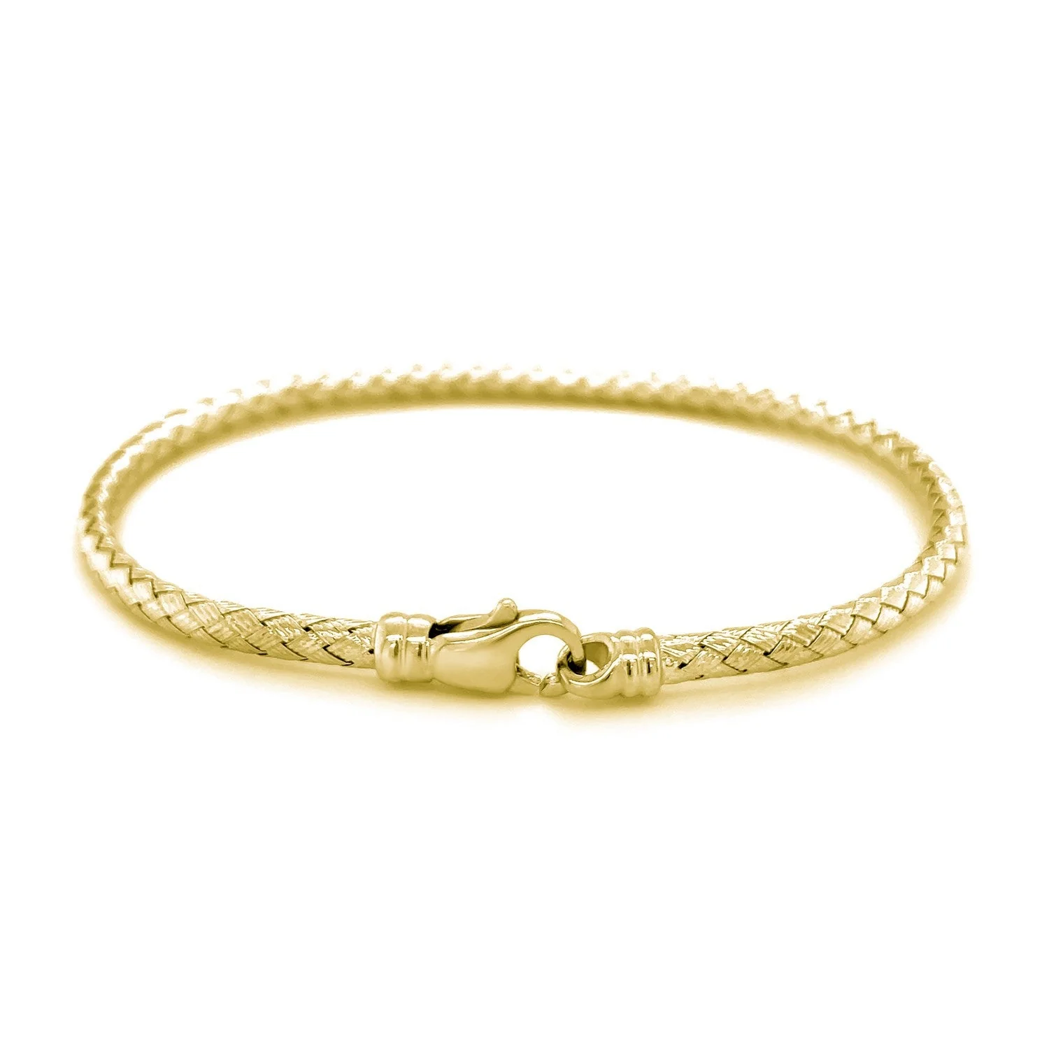 Fancy Weave Bangle in 14k Yellow Gold (3.0mm) - Image 6
