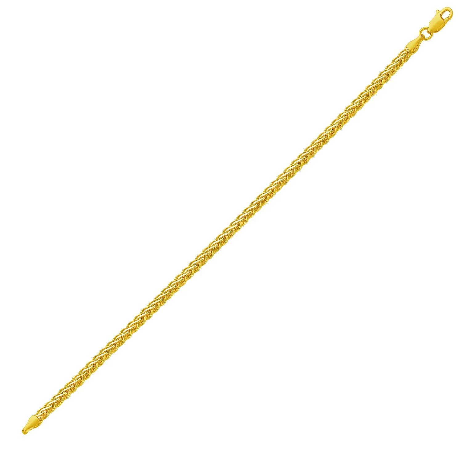 Fine Wheat Chain Bracelet in 10k Yellow Gold - Image 2