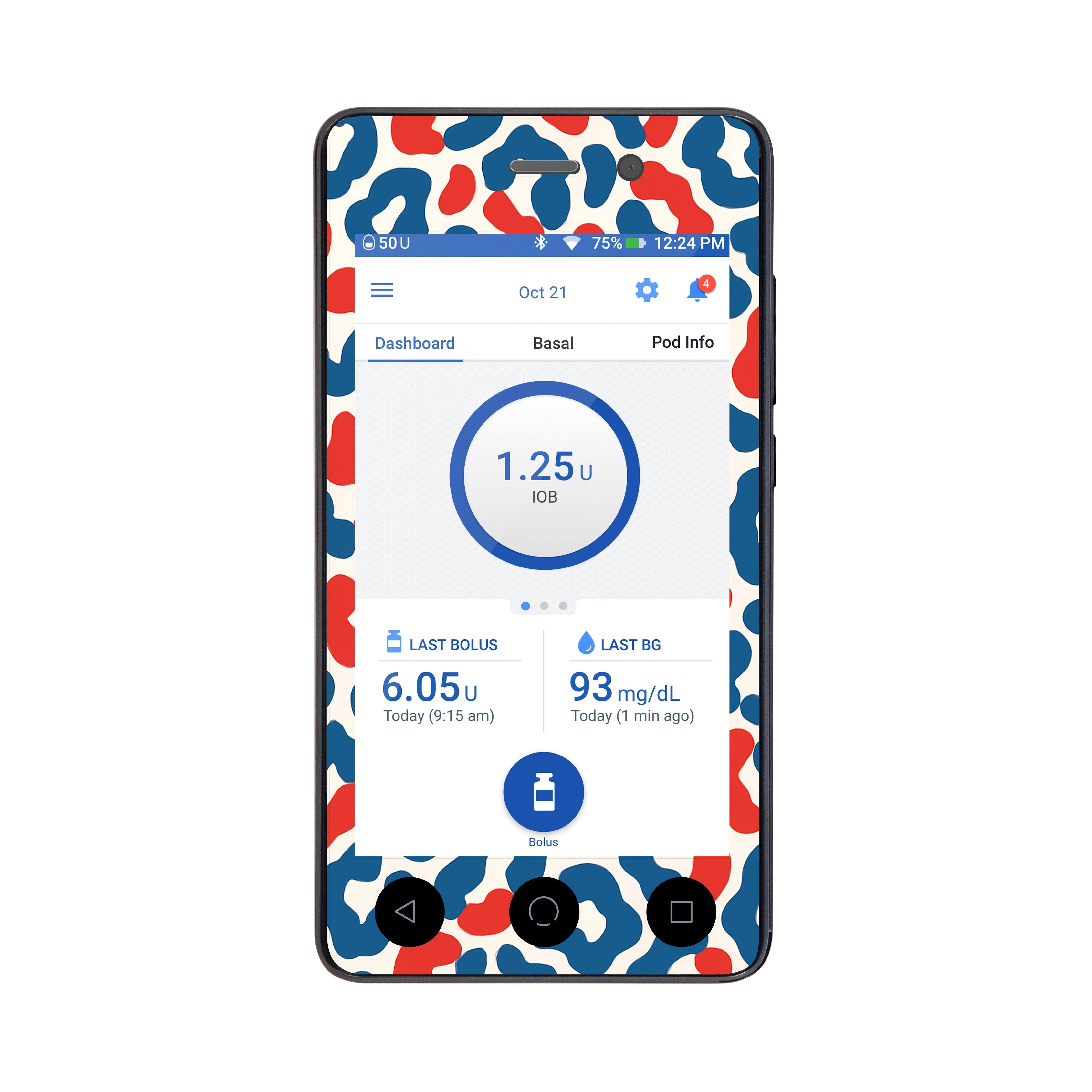Freedom Fur Sticker for Omnipod DASH® PDM – Pump Peelz