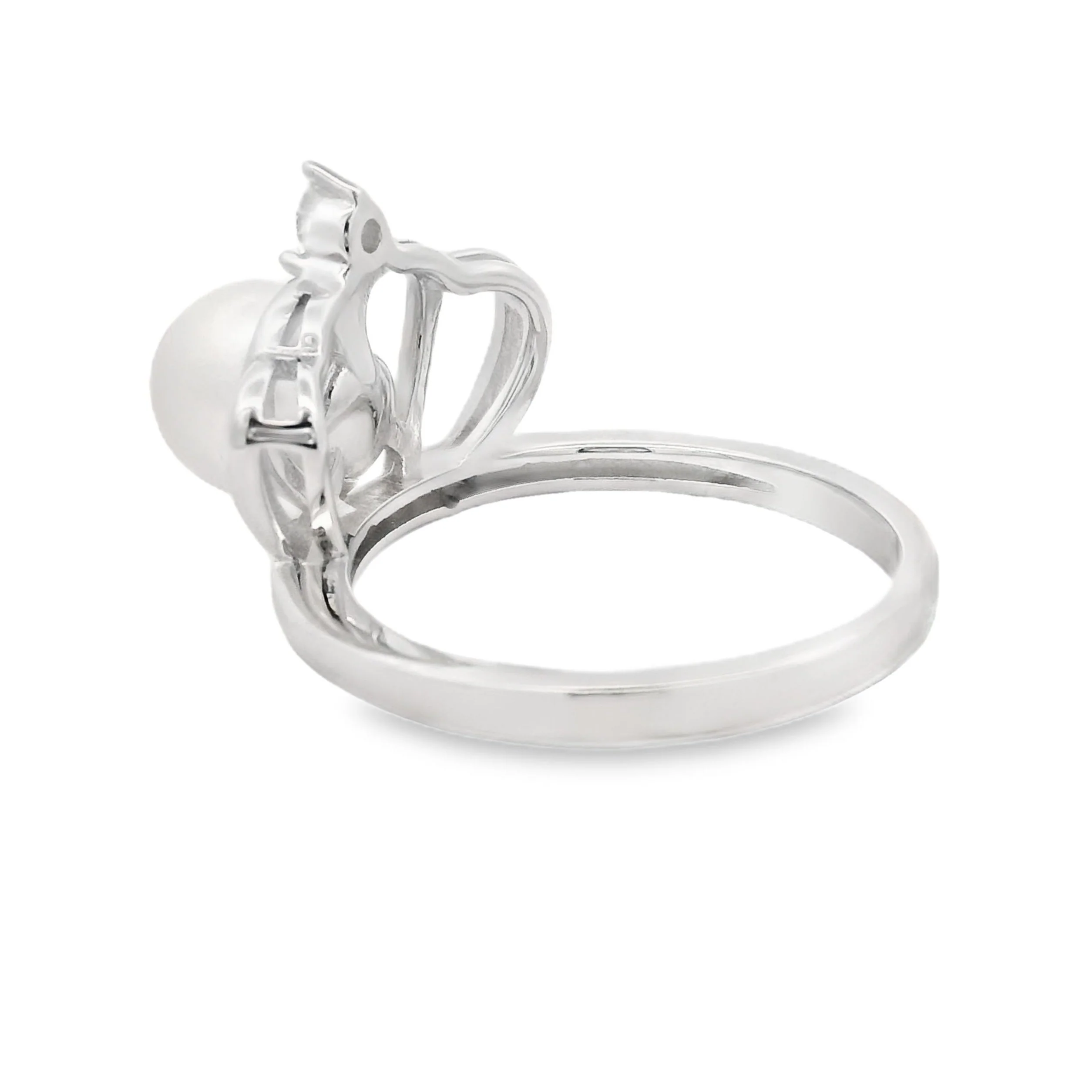 FW Pearl Cubic Zirconium Ring Sterling Silver - Image 2