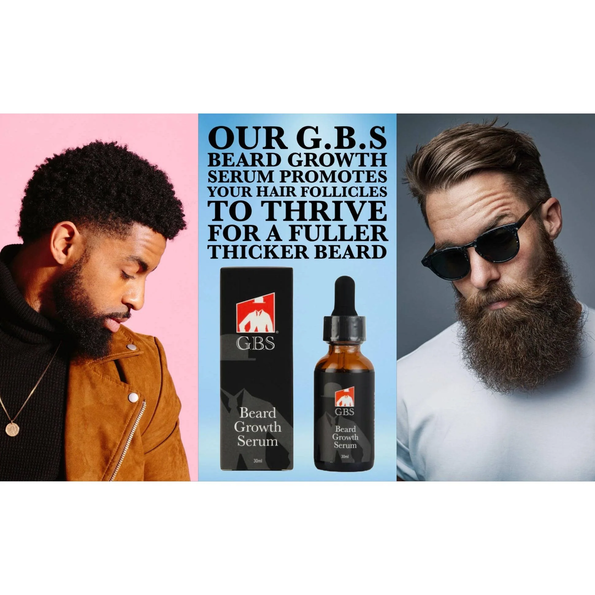 G.B.S Beard Natural Hair Growth Serum with Biotin 1 oz - Image 5