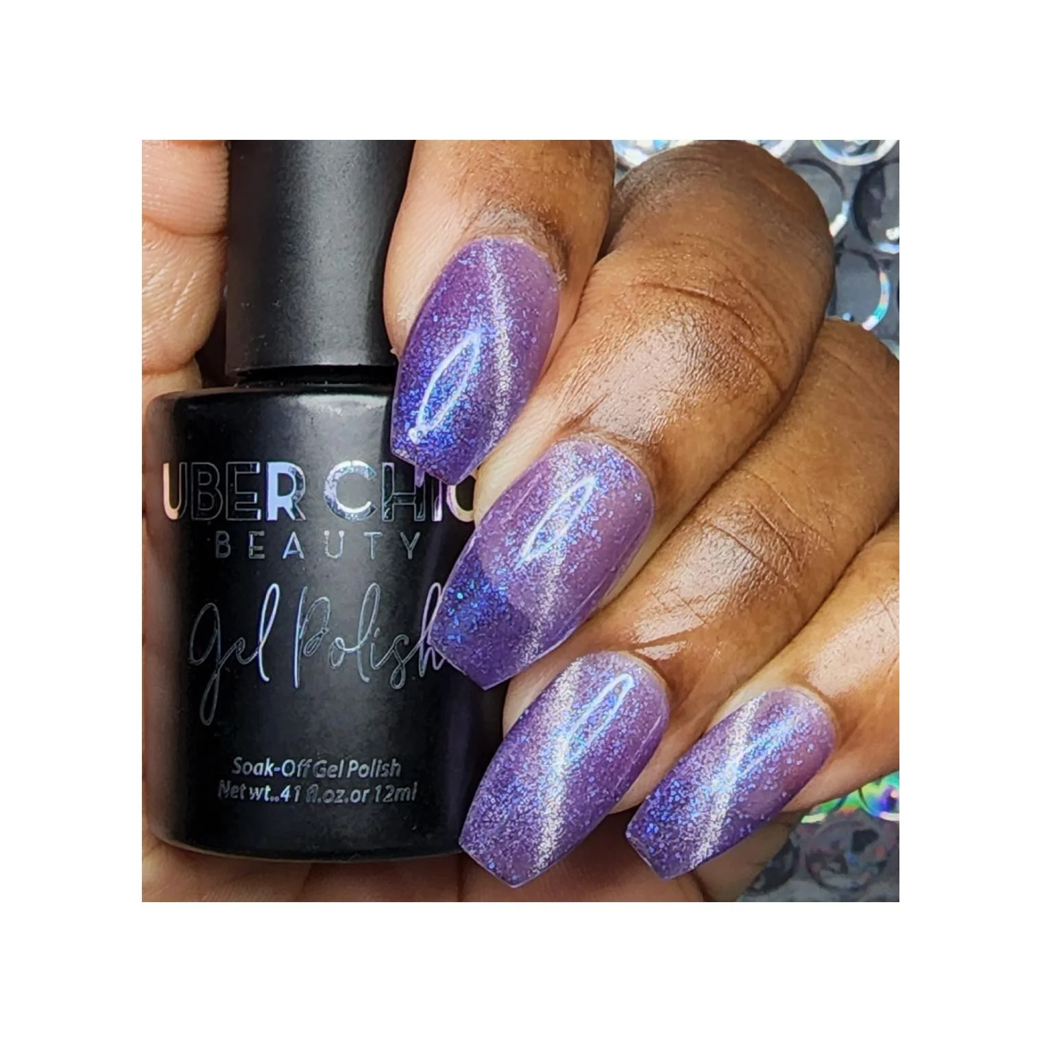 Galactic Night - Cats Eye Iridescent Gel Polish - Image 9