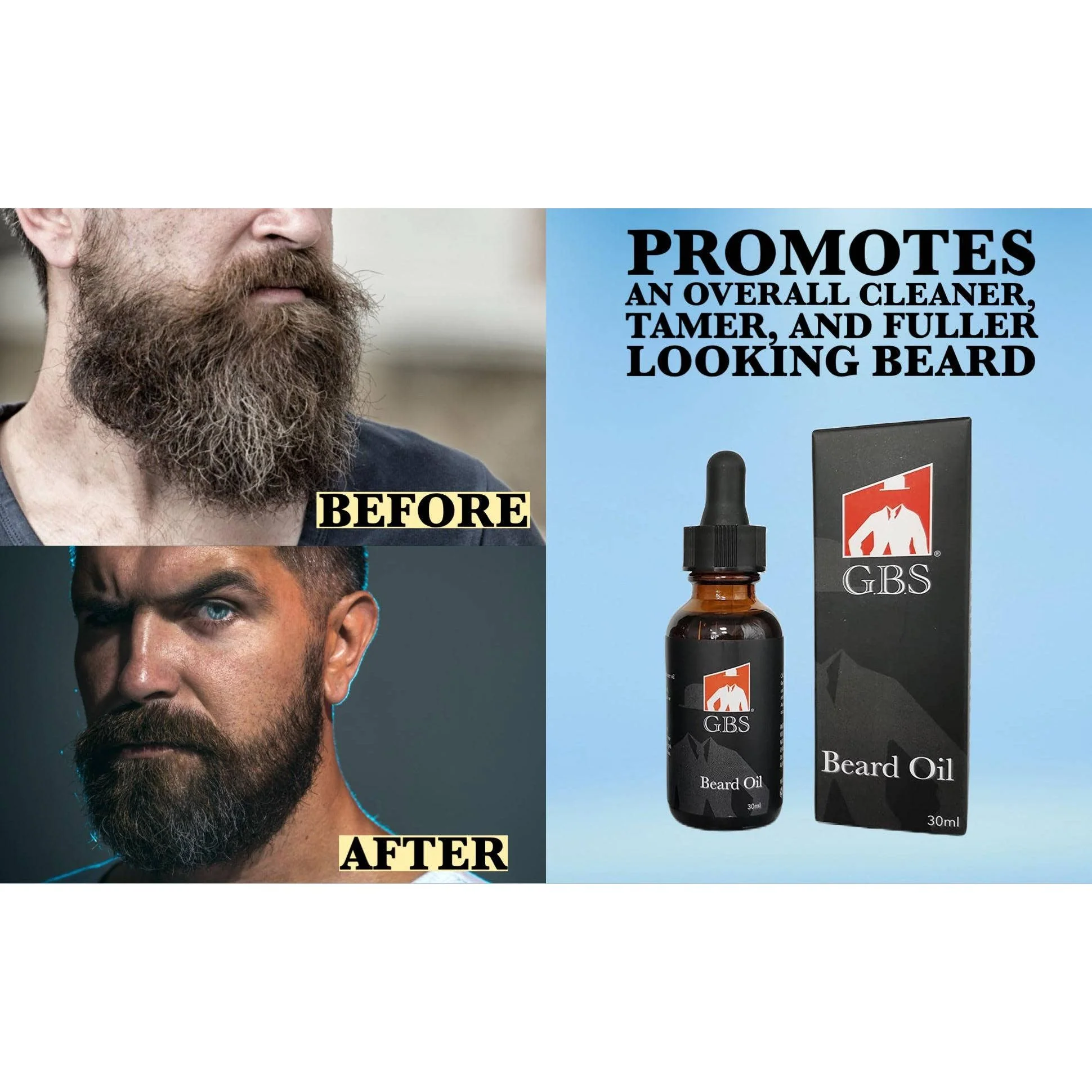 GBS BEARD OIL WITH JOJOBA + GRAPESEED OIL -  1oz - Image 6