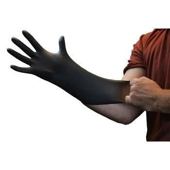 GlovePlus Black Nitrile Industrial Latex Free Disposable Gloves by Ammex - Image 2