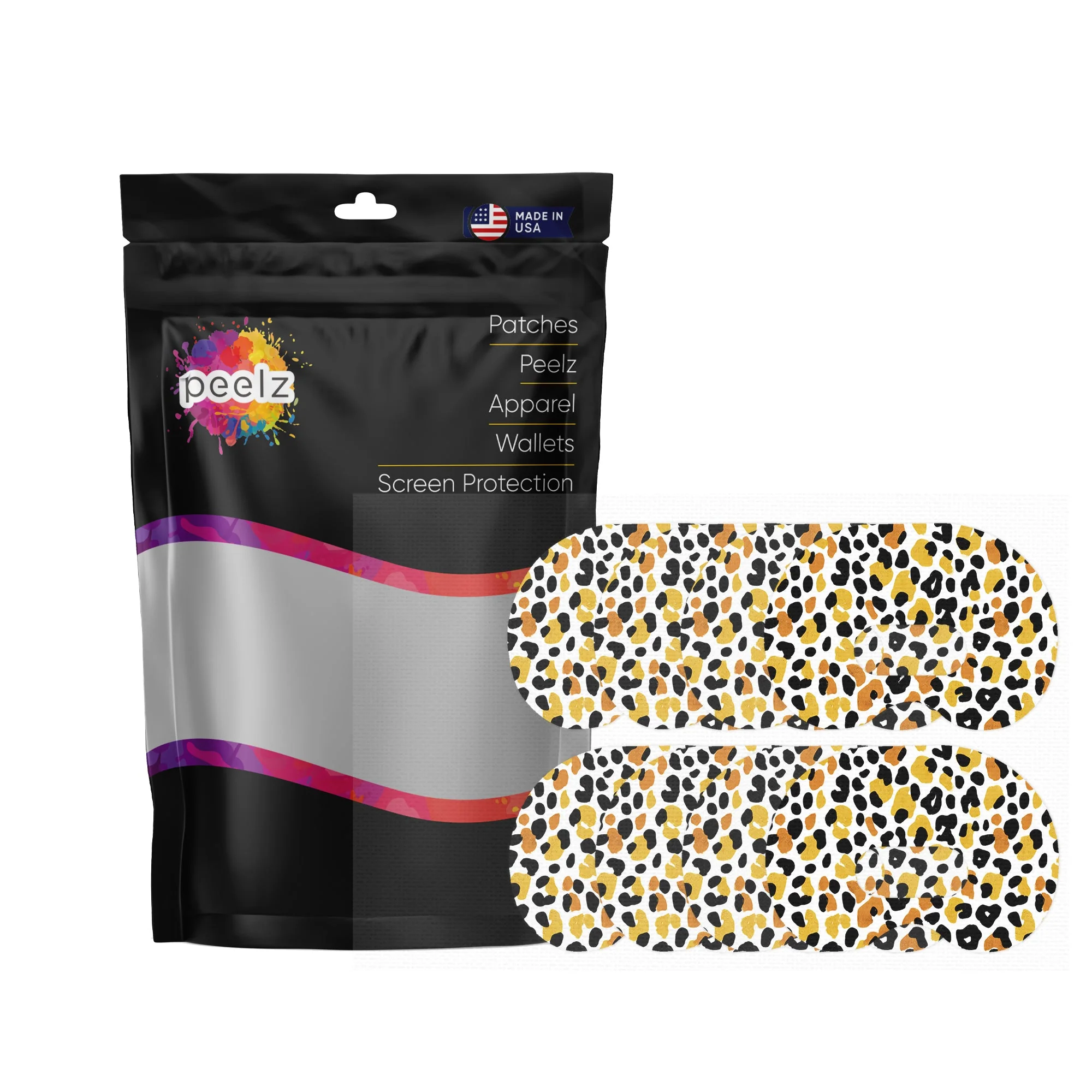 Golden Leopard Medtronic Guardian Connect Patch Tape - Pump Peelz - Image 3