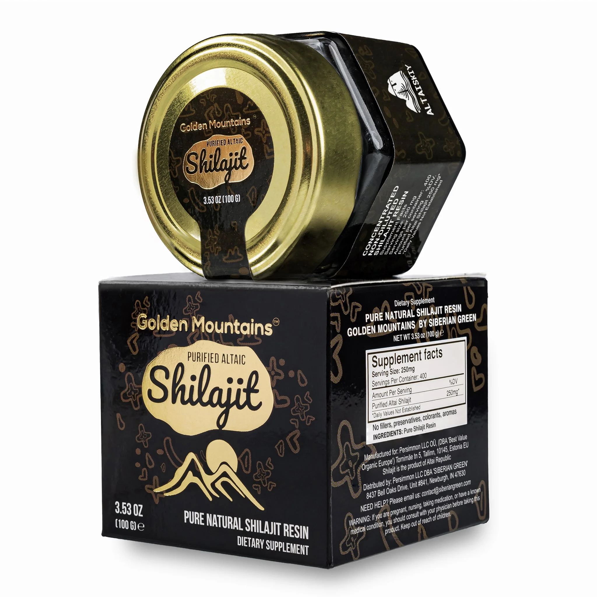 Golden Mountains Shilajit Resin 100g: Pure Altai Mountains Shilajit by Siberian Green - Image 2