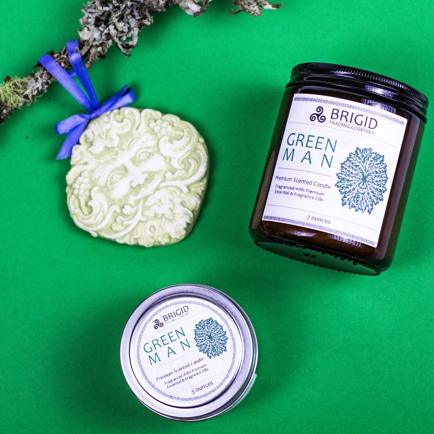 Green Man Soy Wax Candle - Moss, Rainwater, Old Growth Forests, and White Musk - Image 3