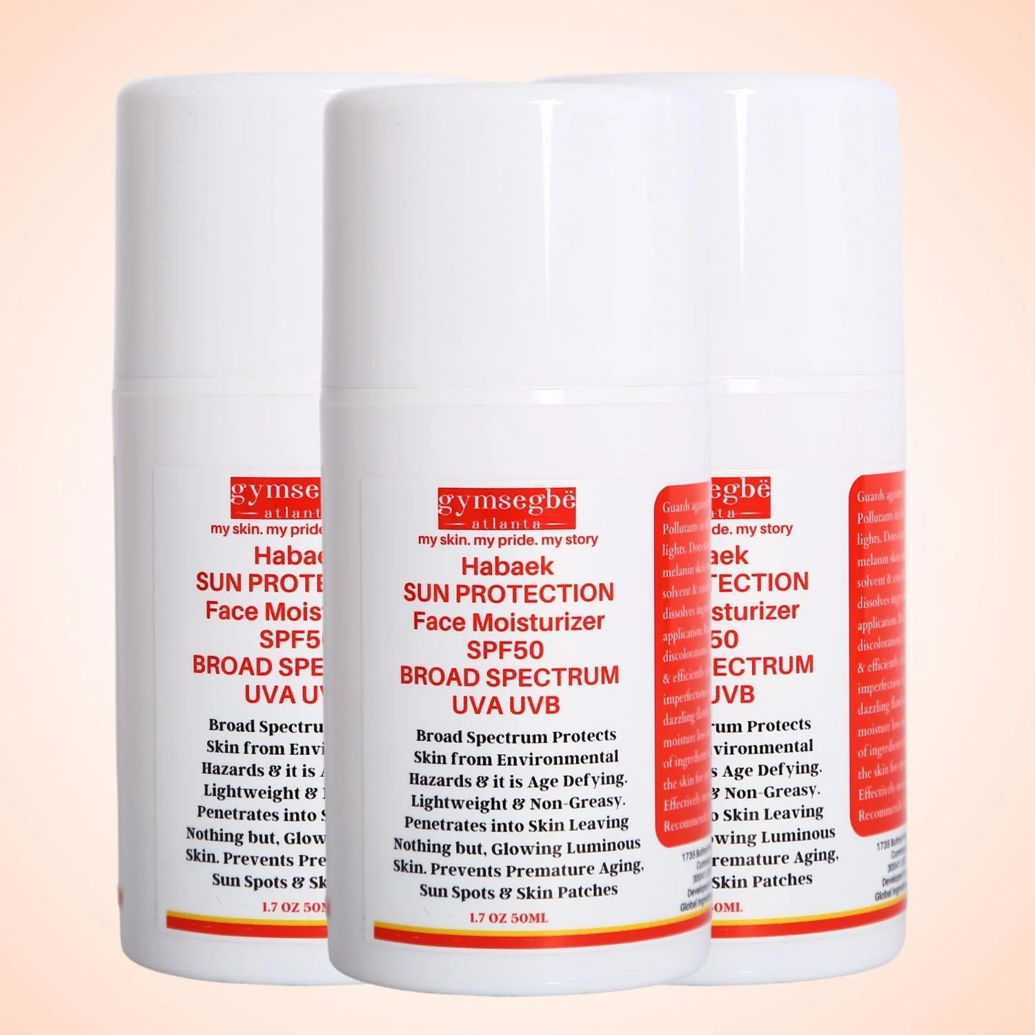 Habaek Sun Protection Face Moisturizer SPF50 | Peptides | Niacinamide - Image 24