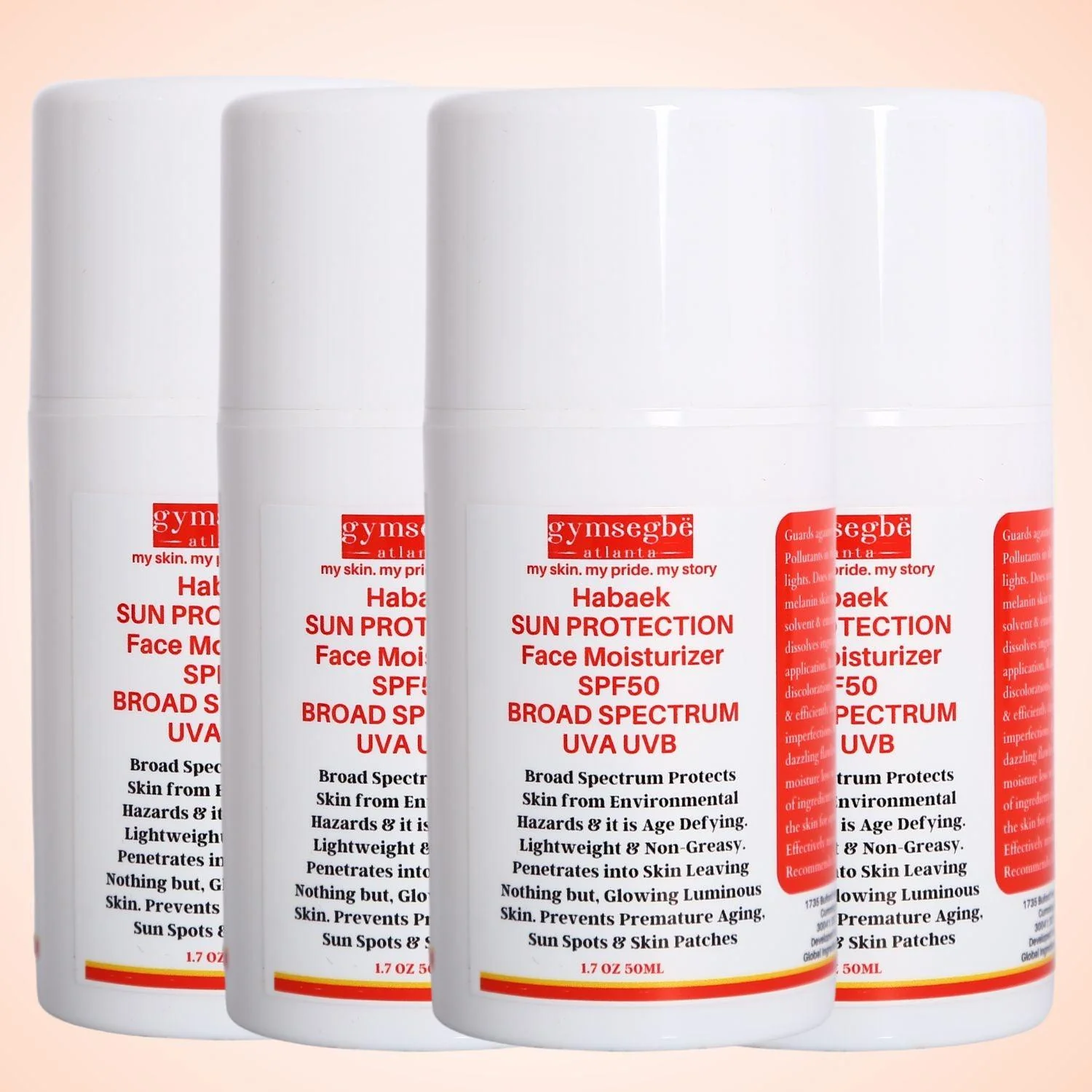 Habaek Sun Protection Face Moisturizer SPF50 | Peptides | Niacinamide - Image 25
