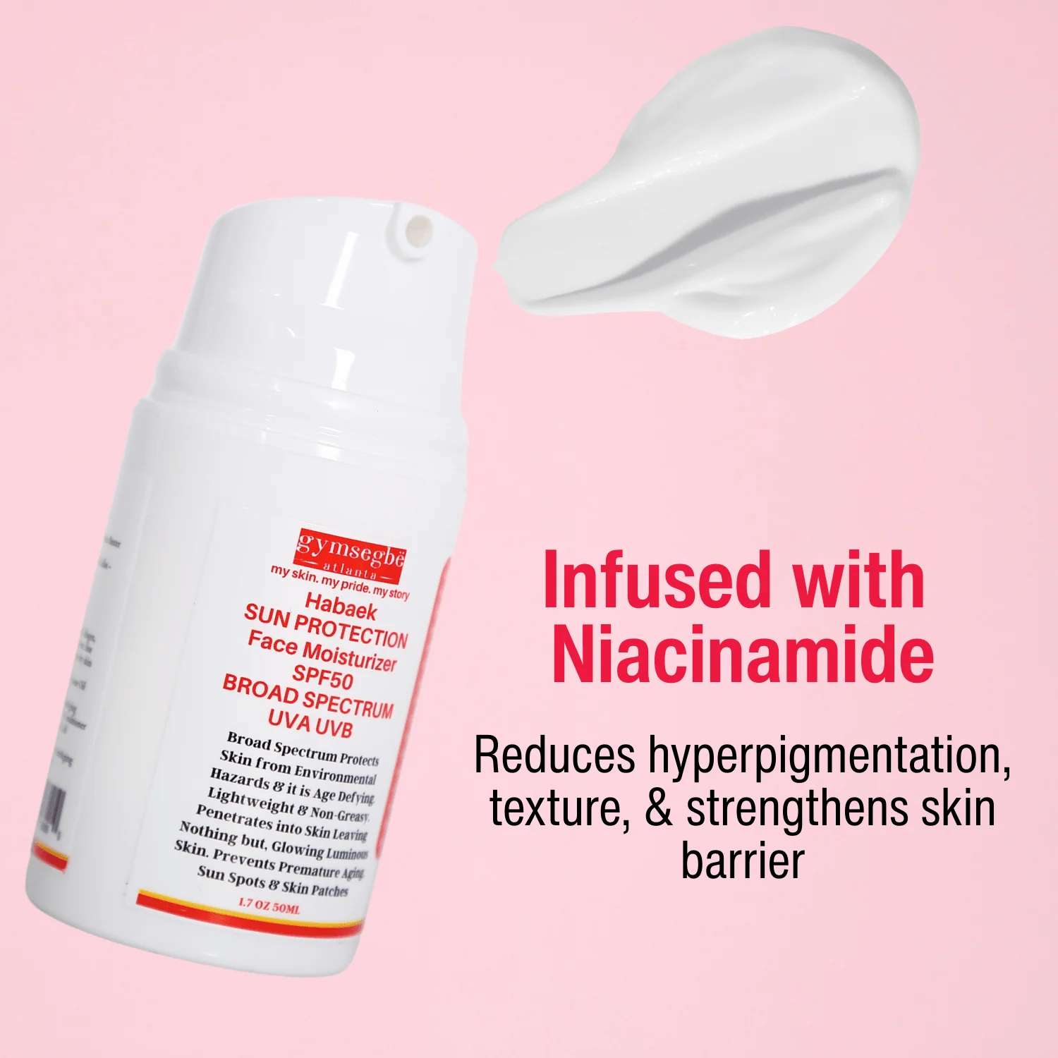 Habaek Sun Protection Face Moisturizer SPF50 | Peptides | Niacinamide - Image 7