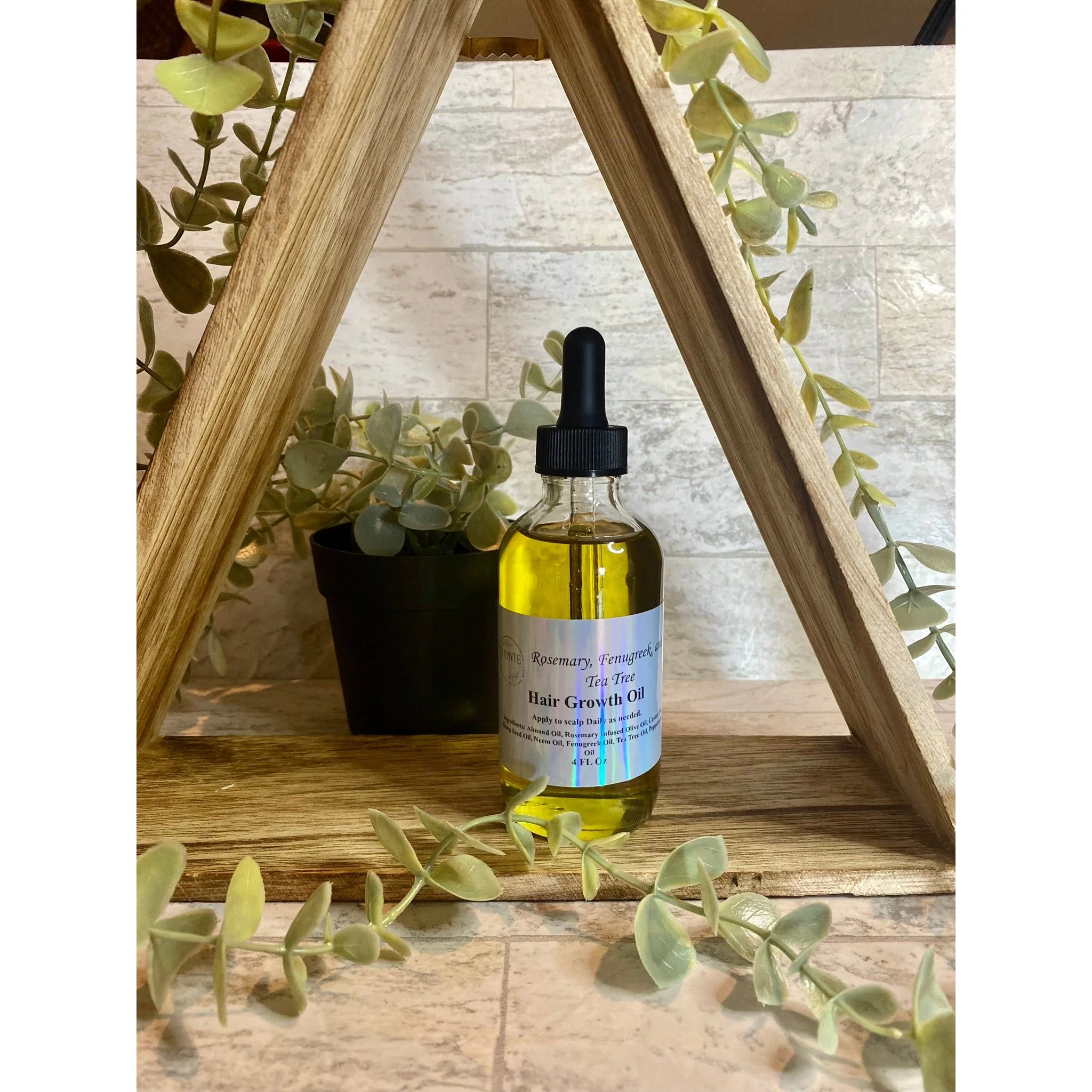 Hair Growth Oil with Tea Tree, Fenugreek, and Rosemary Infused Olive Oil - Image 3
