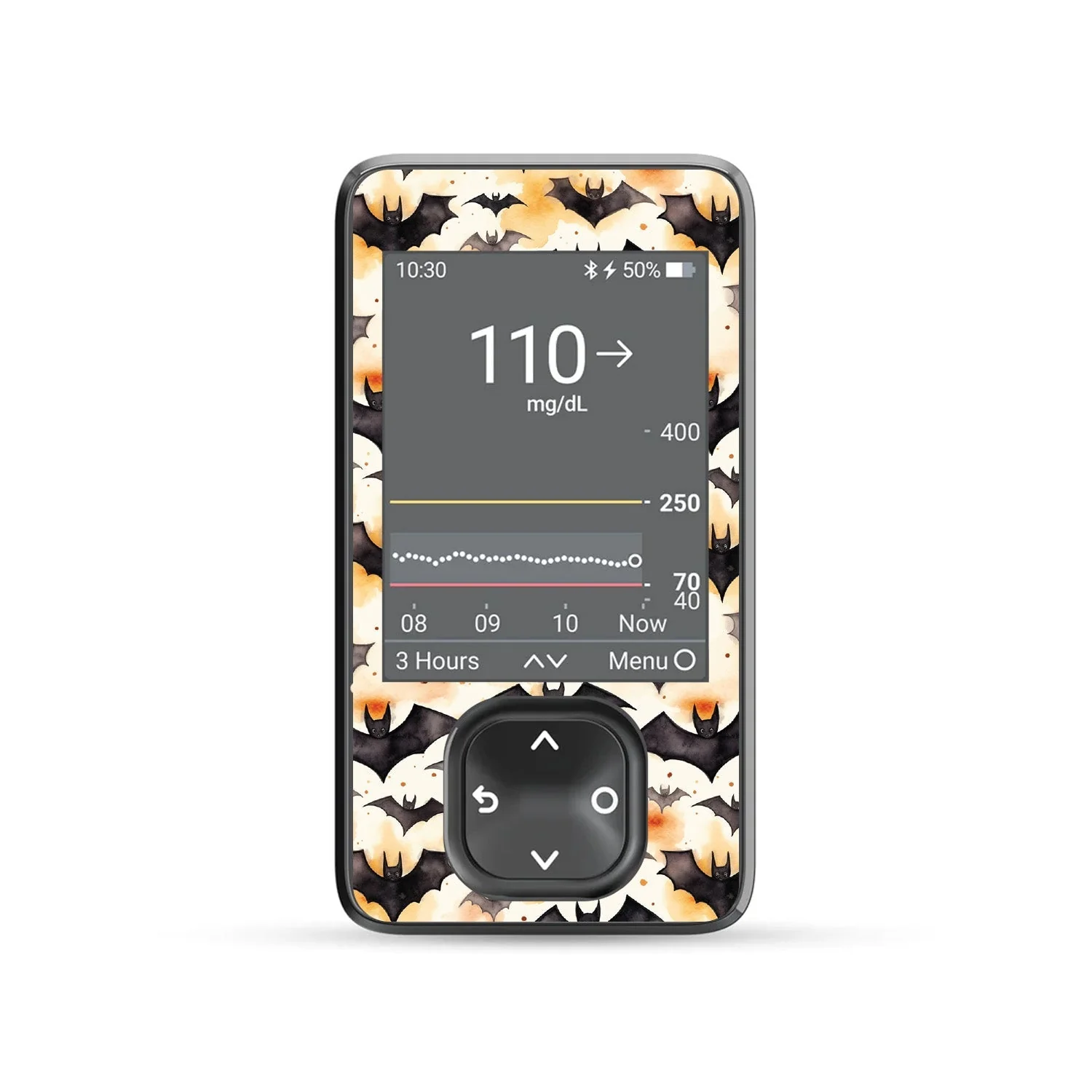 Halloween Bats DEXCOM G7 and Stelo and G6 Touchscreen Receiver Sticker