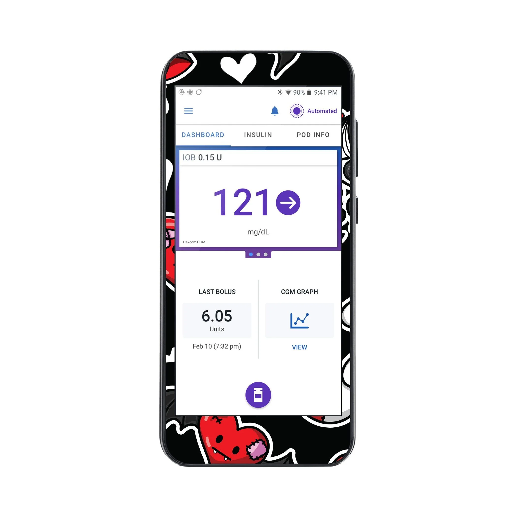Halloween Valentine Sticker for Omnipod® 5 Controller – Pump Peelz