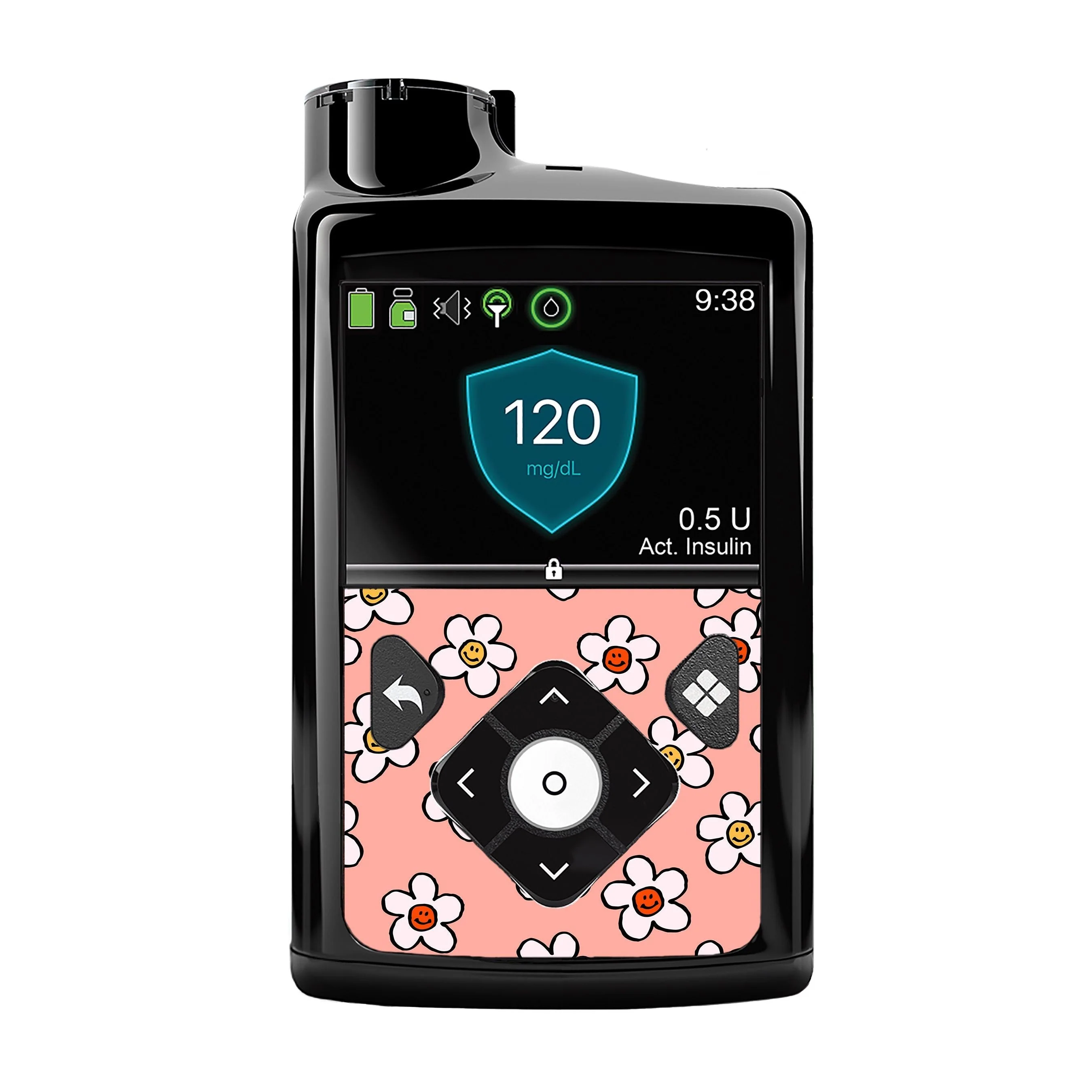 Happy Flowers Sticker for Medtronic MiniMed 770G & 780G