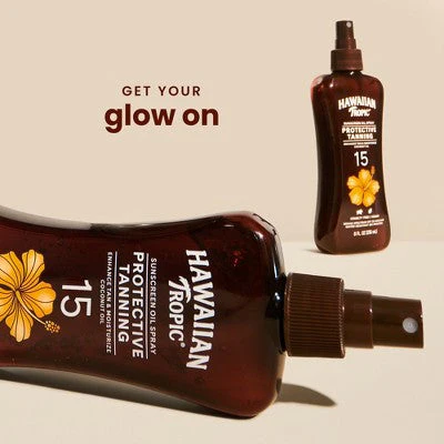Hawaiian Tropic Tanning Oil Pump Spray SPF 15 8 fl oz - Imperfect Container - Image 3