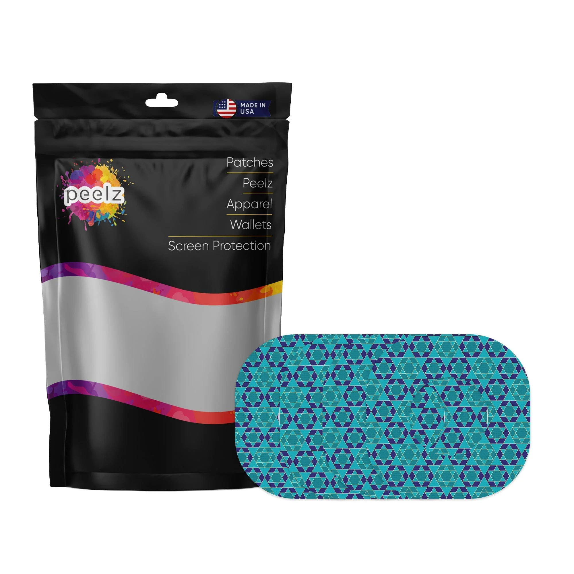 Holiday Stars Dexcom G7 and Stelo Patch Tape - Pump Peelz - Image 2
