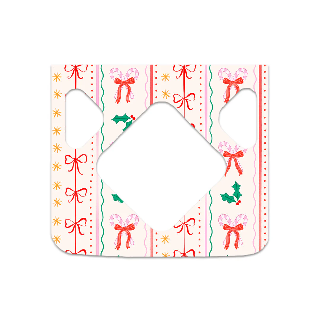 Holly Jolly Ribbon Medtronic MiniMed 770G & 780G Sticker - Pump Peelz - Image 2