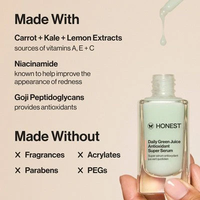 Honest Beauty Daily Green Juice Antioxidant Super Serum 1 fl oz - New - Image 7