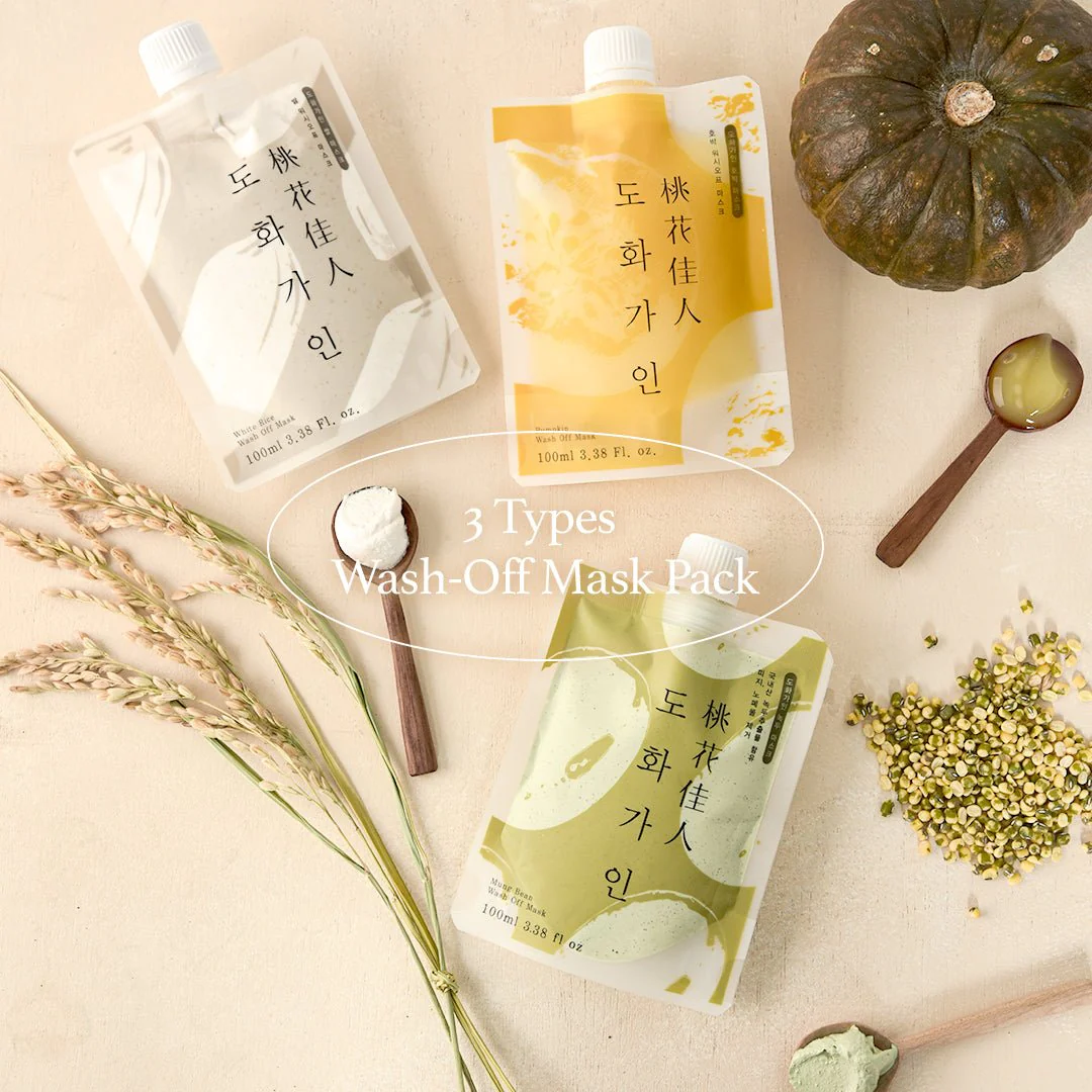 House of Dohwa Wash Off Mask Pack Set (Rice+Pumpkin+Mungbean) - Image 4